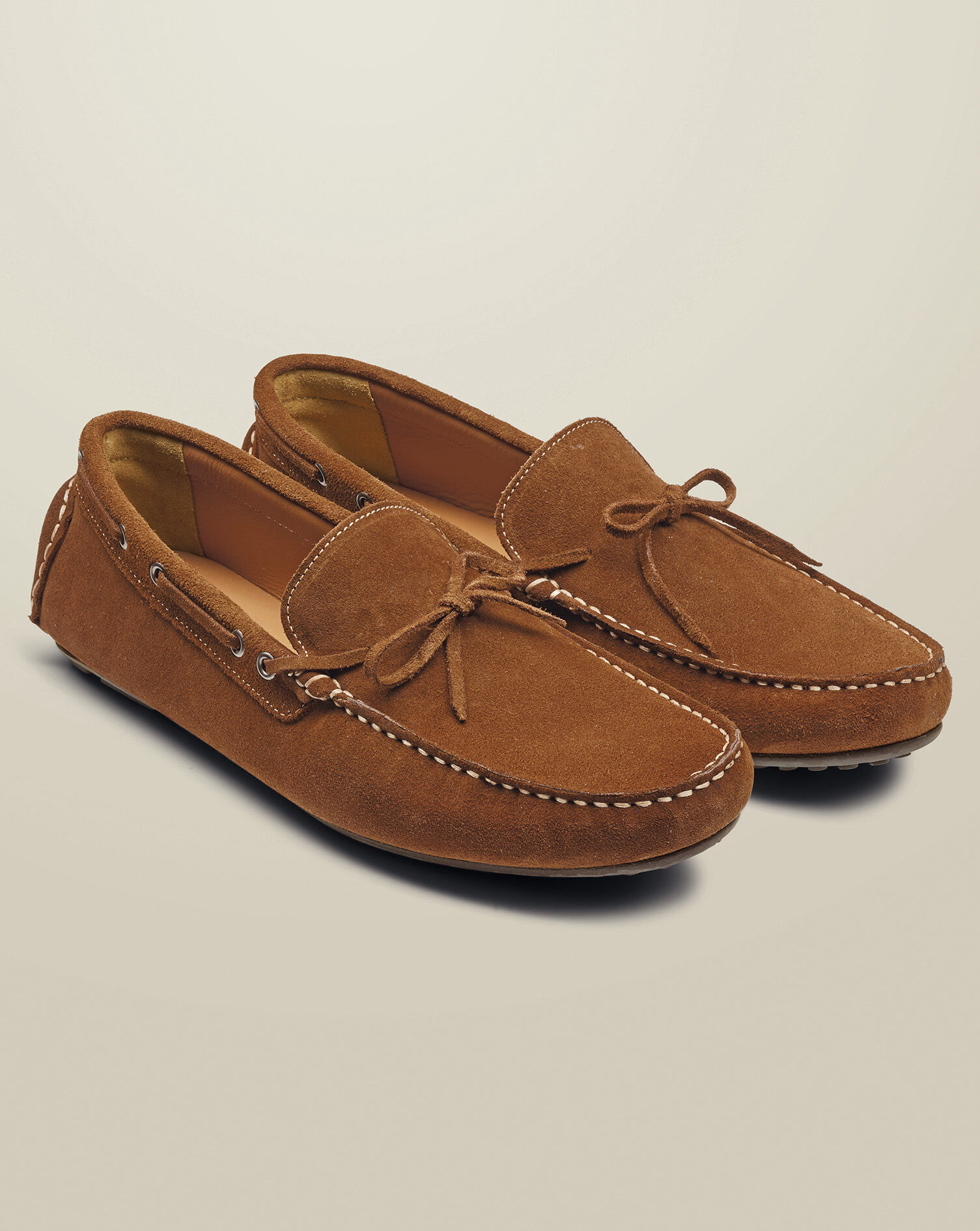 Suede Driving Loafers - Tobacco Brown