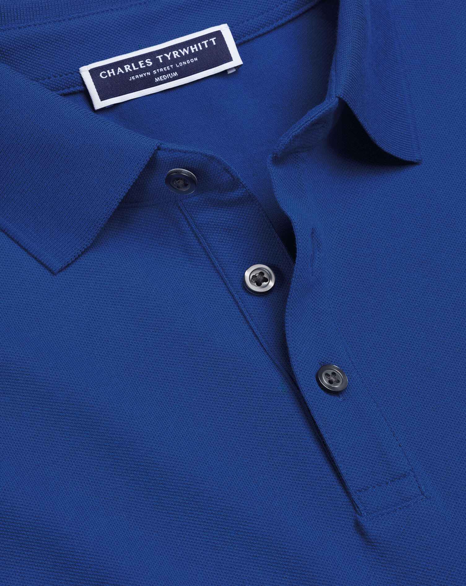 Pique Polo - Cobalt Blue