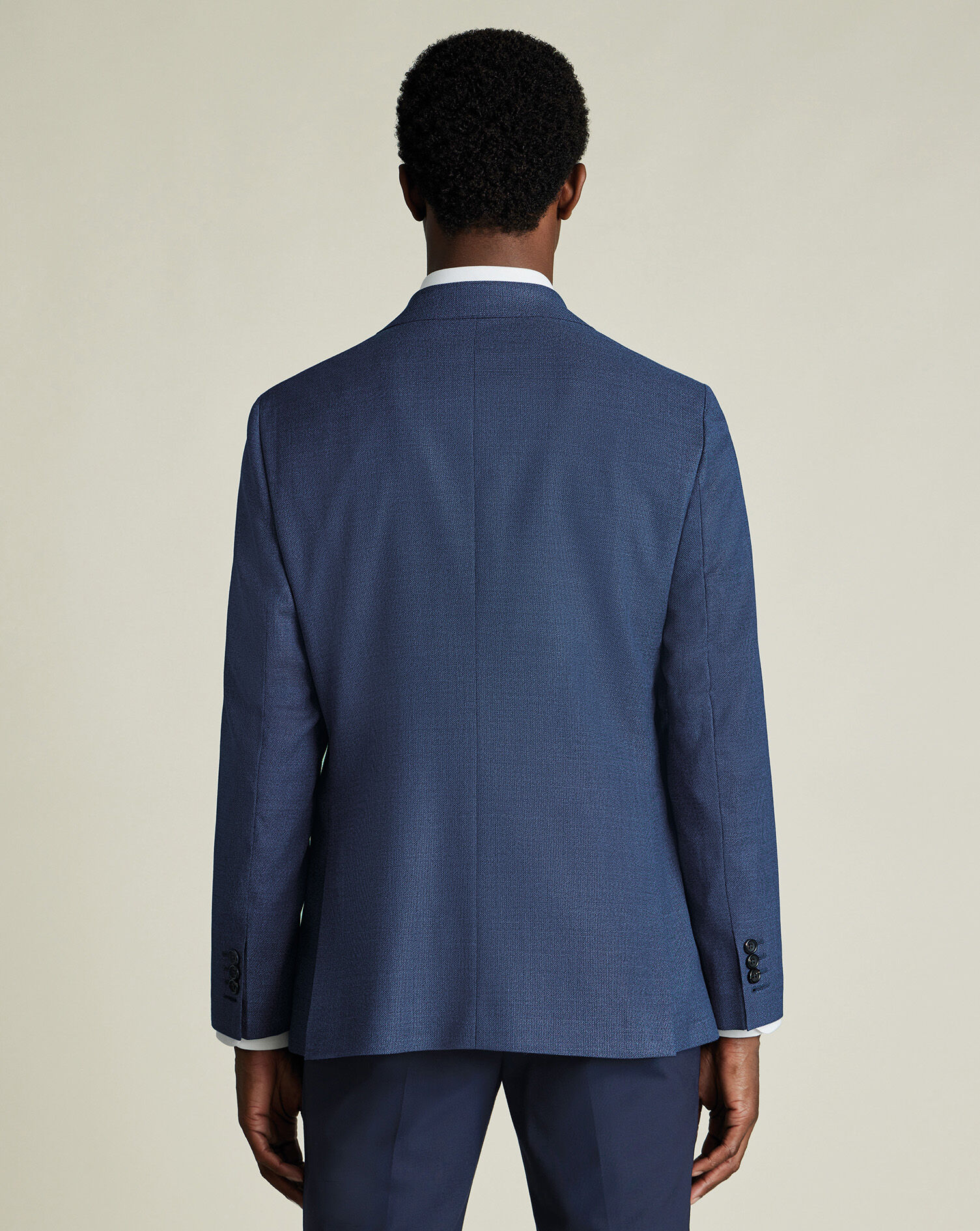 Luxury Italian Hopsack Jacket - Royal Blue