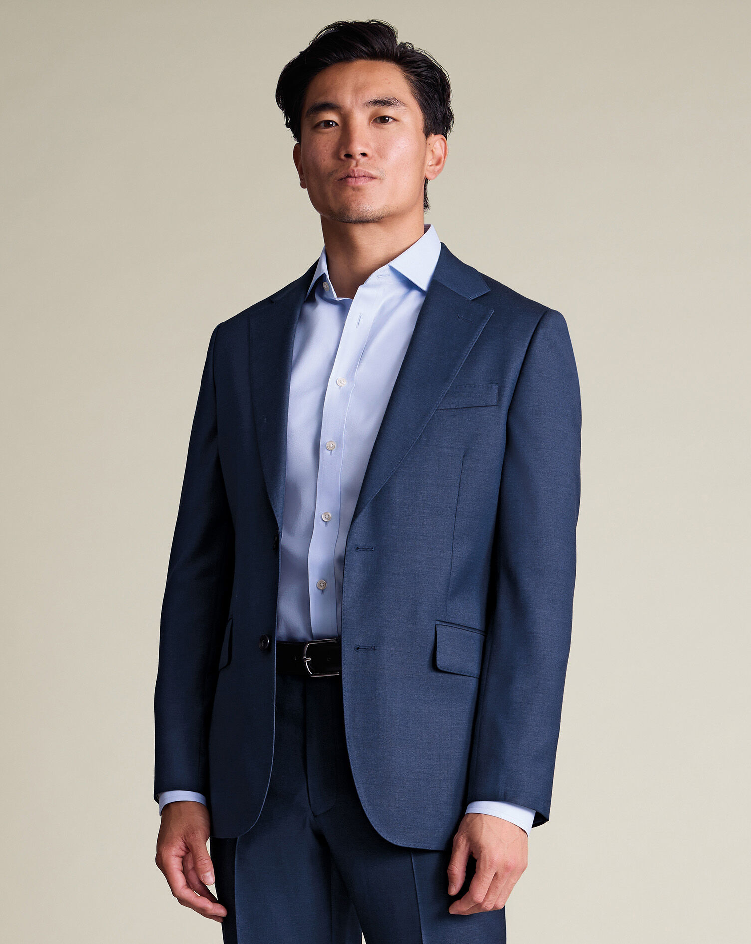 Natural Stretch Twill Suit Jacket - Royal Blue