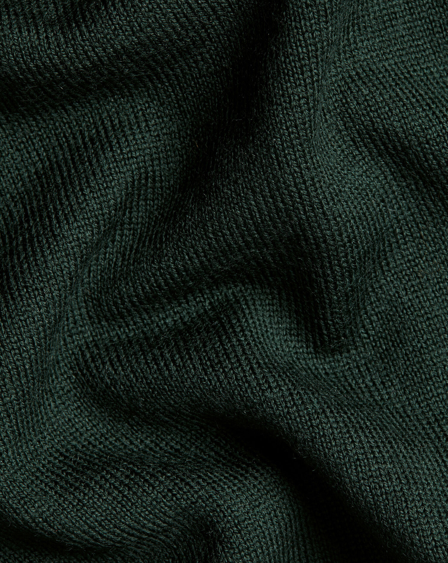 Merino Button Neck Sweater - Forest Green