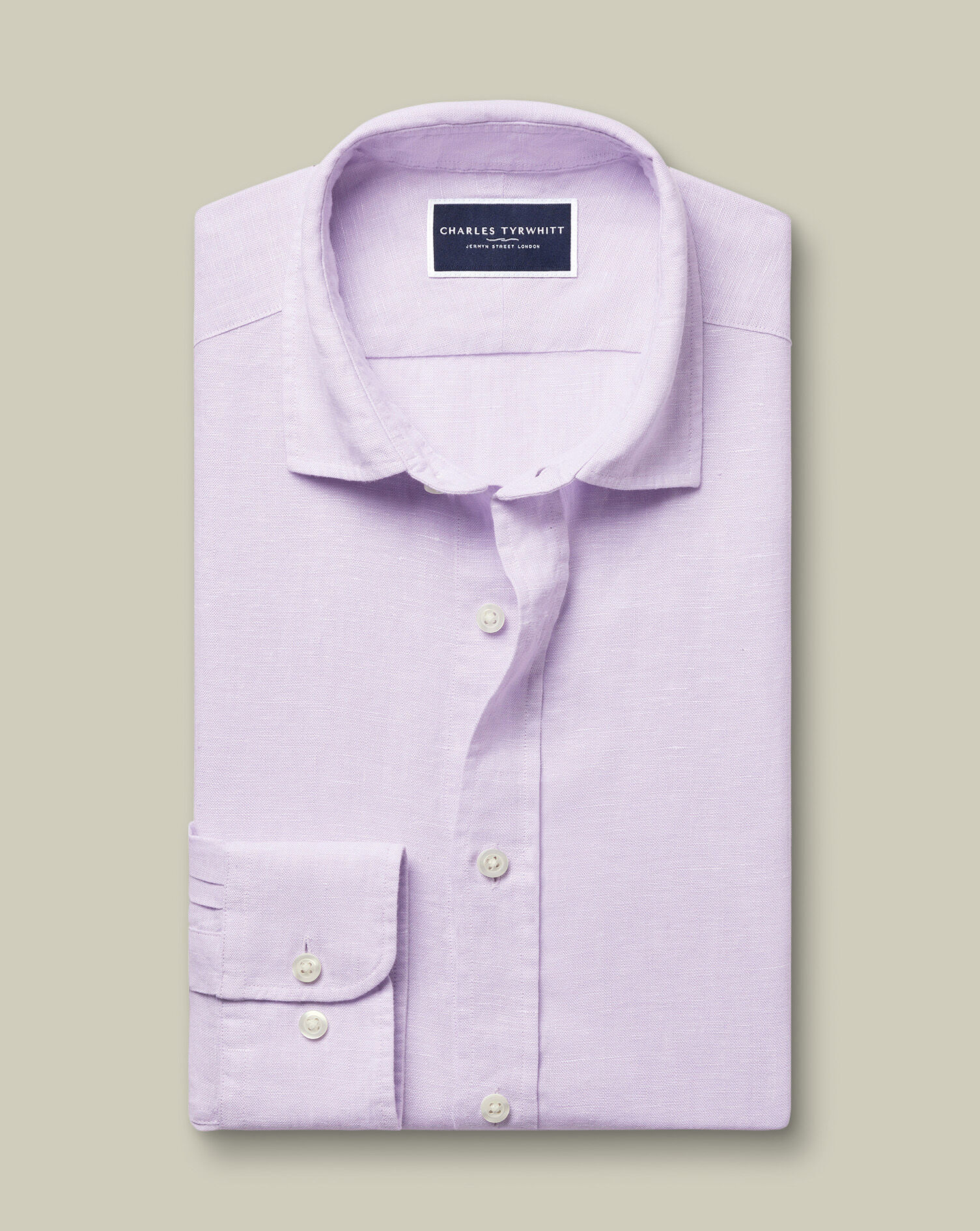 Pure Linen Shirt - Lilac