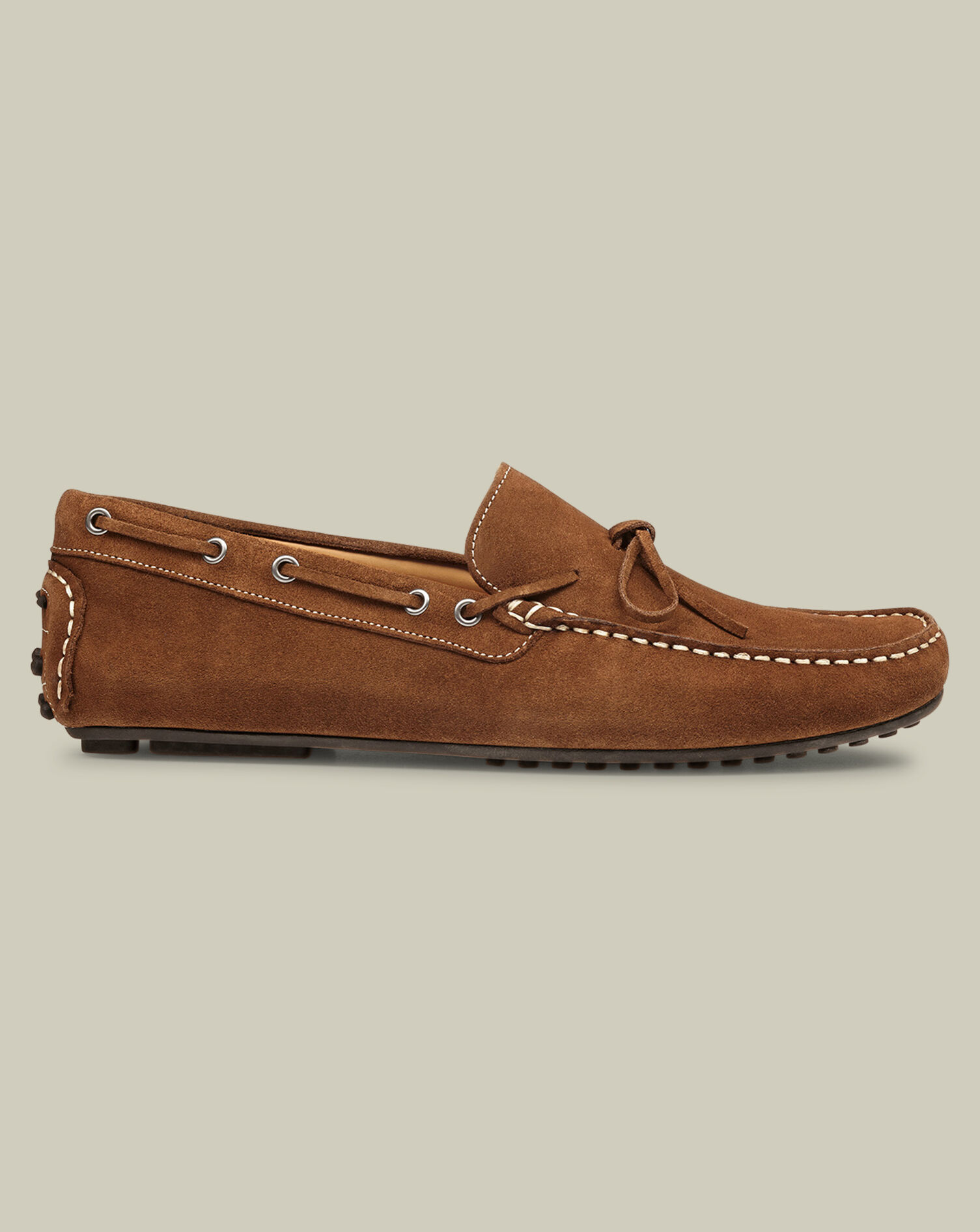 Suede Driving Loafers - Tobacco Brown