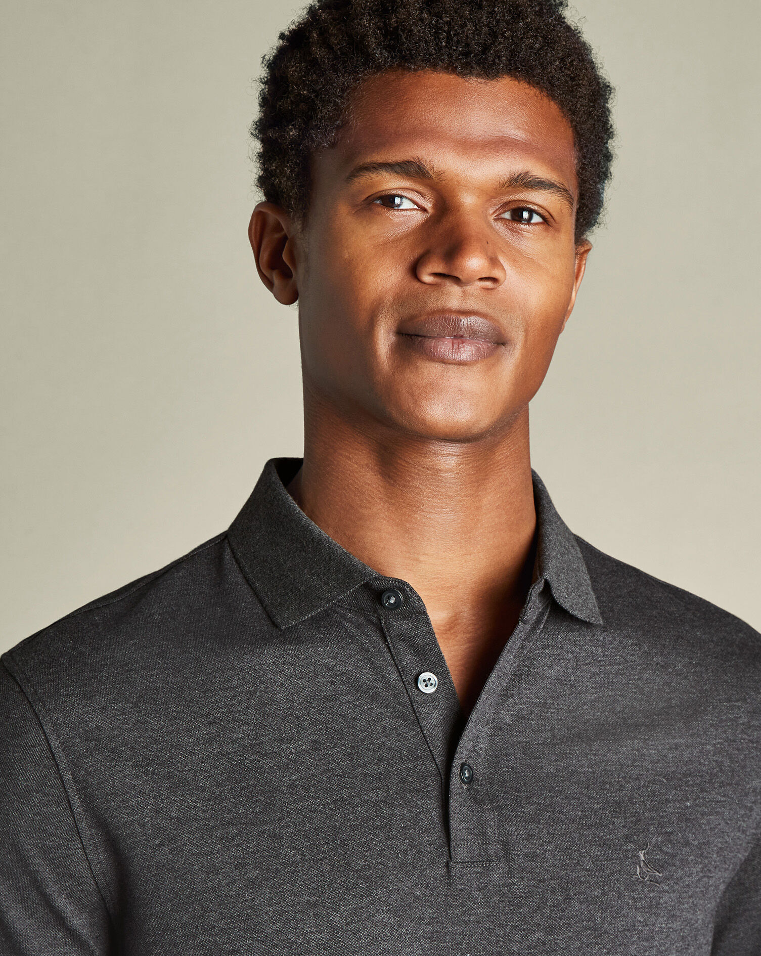 Pique Polo - Dark Gray Marl