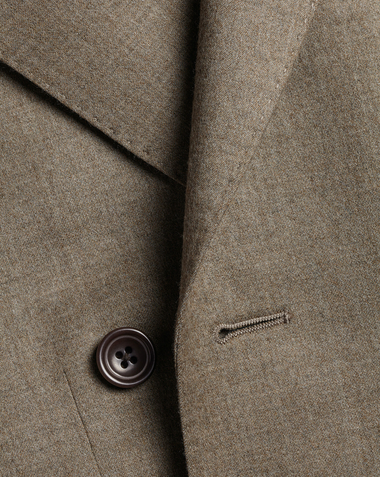 Double Breasted Italian Flannel Suit - Taupe