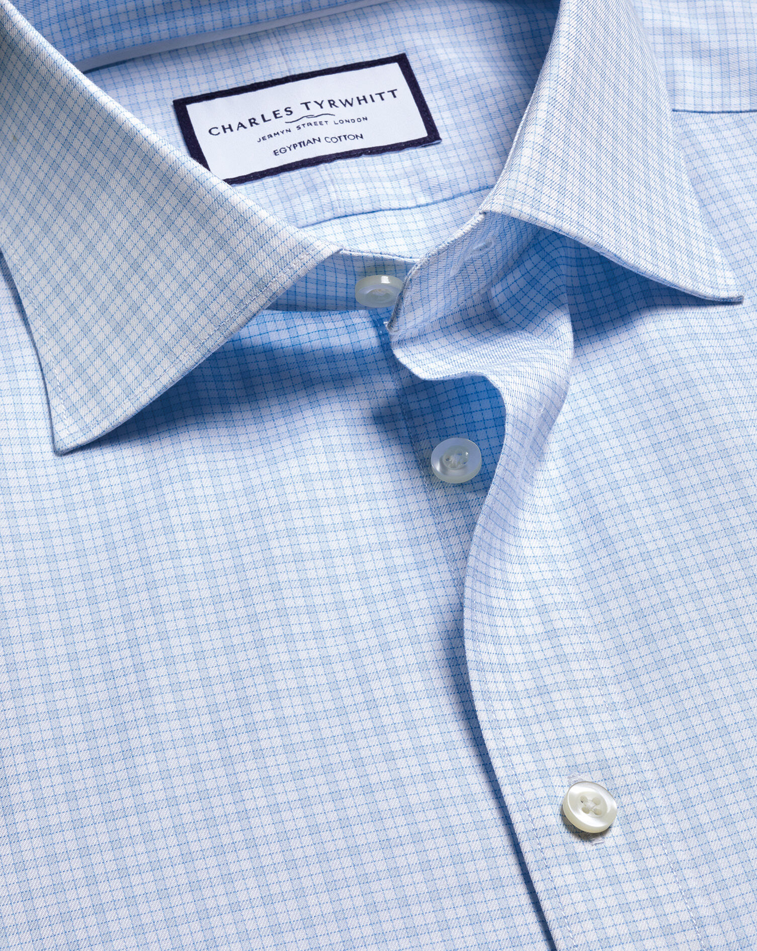 Luxury Check Shirt - Light Blue