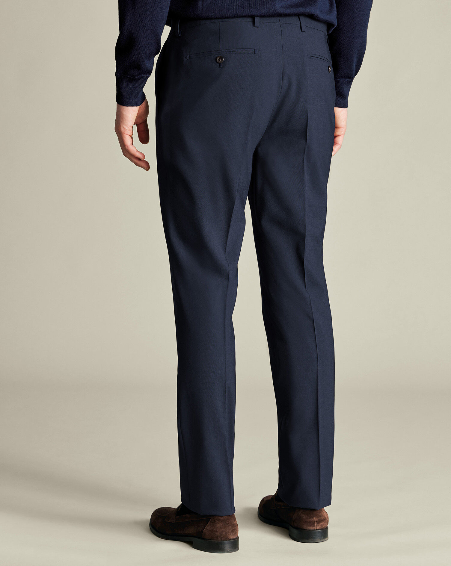 Wool Stretch Pants - Ink Blue