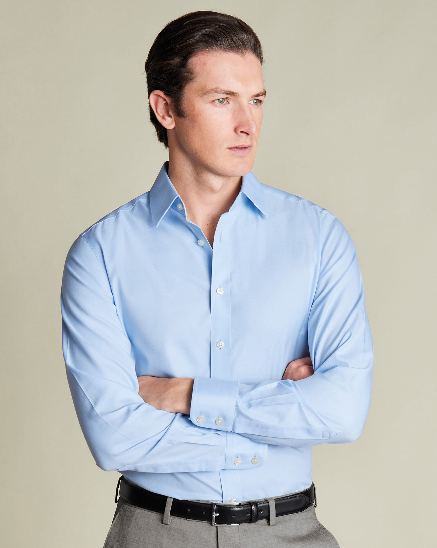 Non-Iron Twill Shirt - Sky Blue