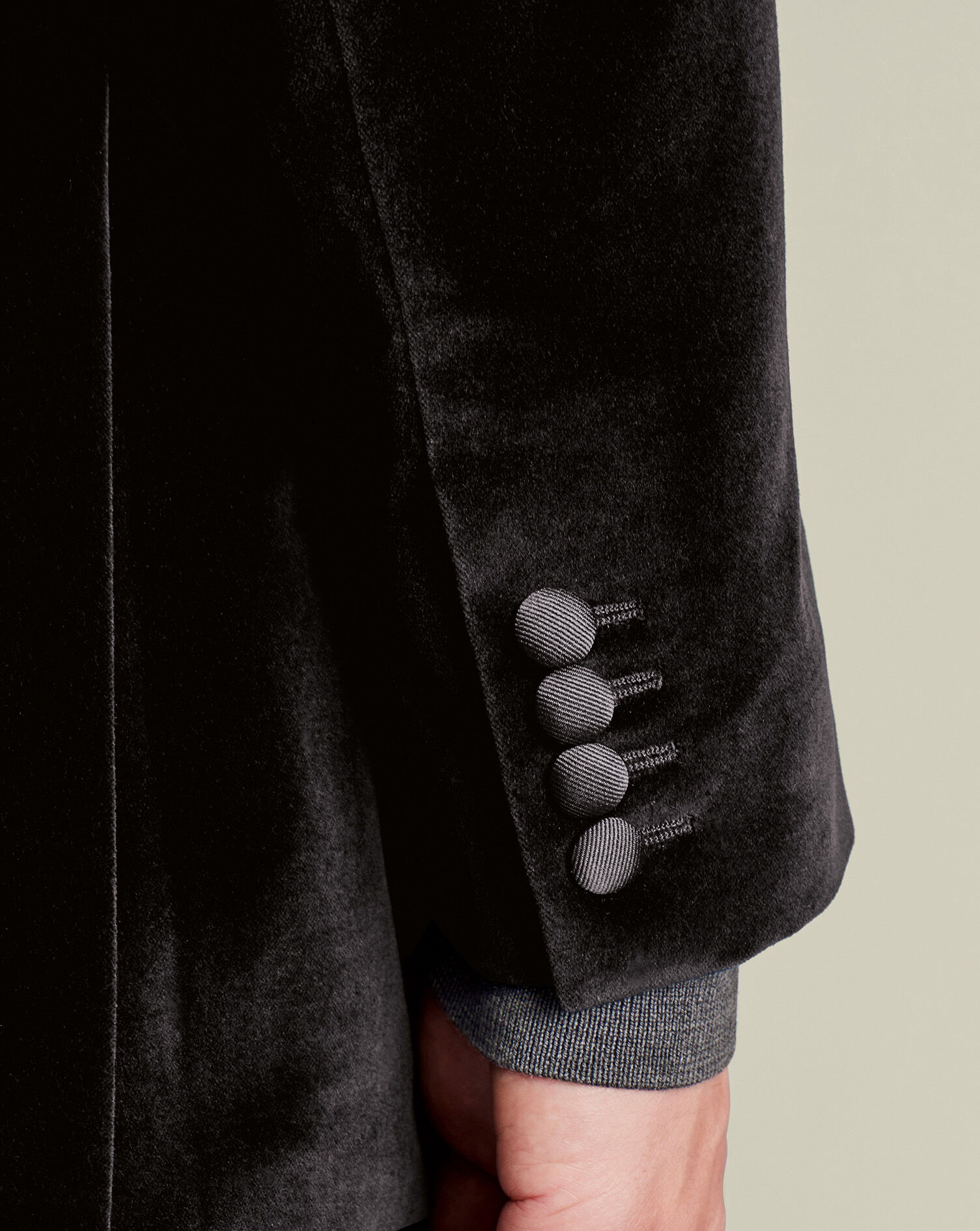 Italian Velvet Jacket - Black