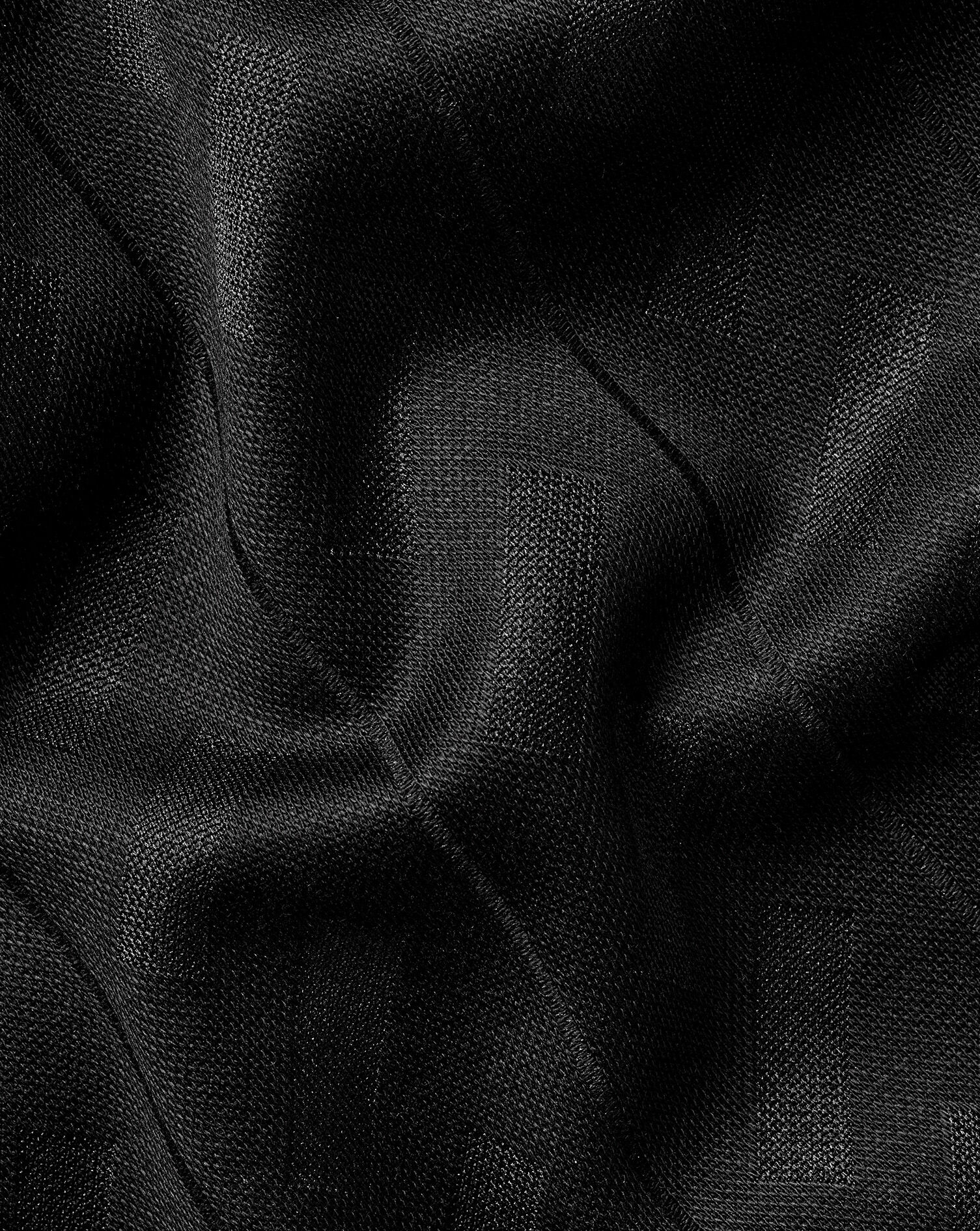 Textured Jacquard Polo - Black
