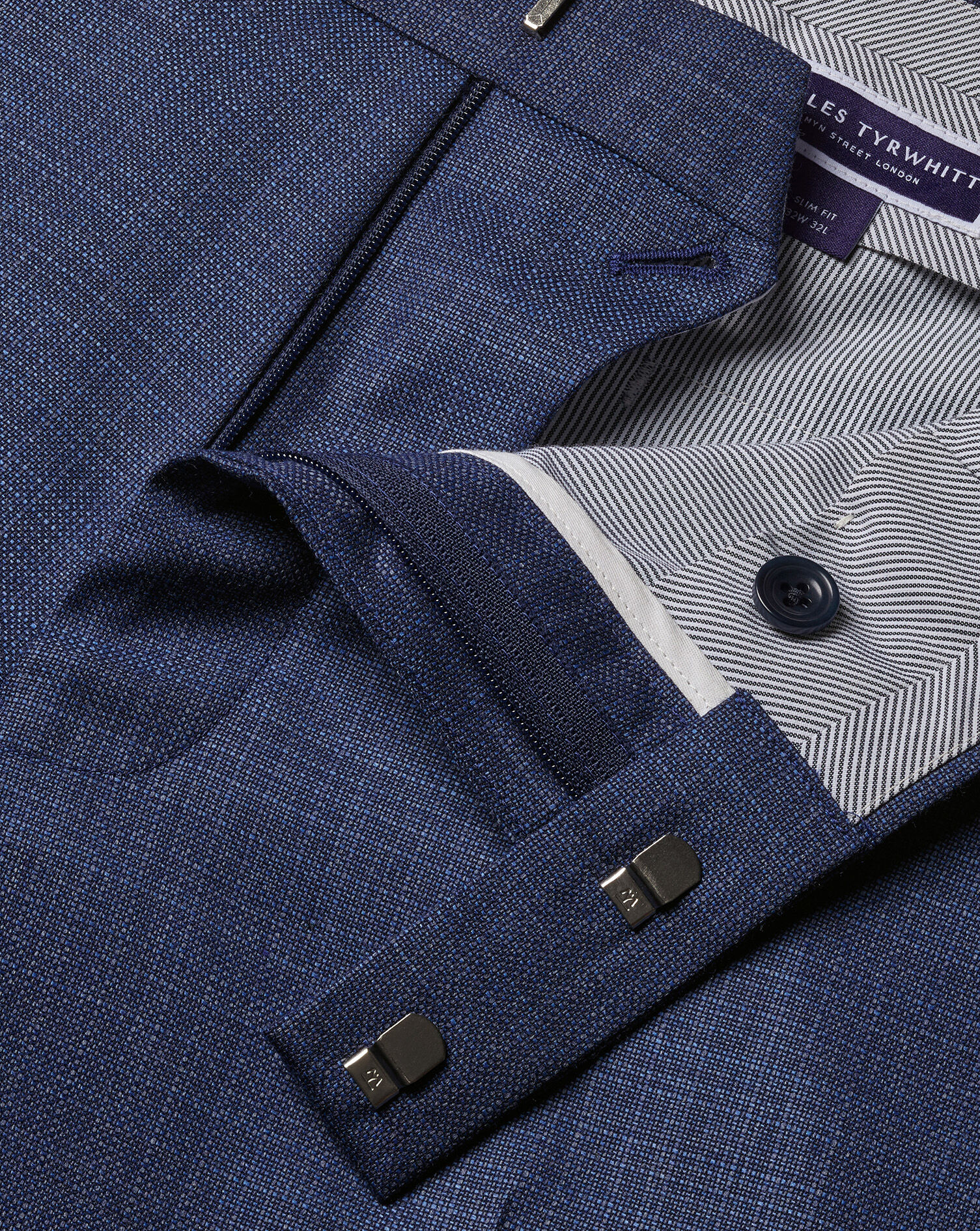 Italian Luxury Suit Pants - Indigo Blue