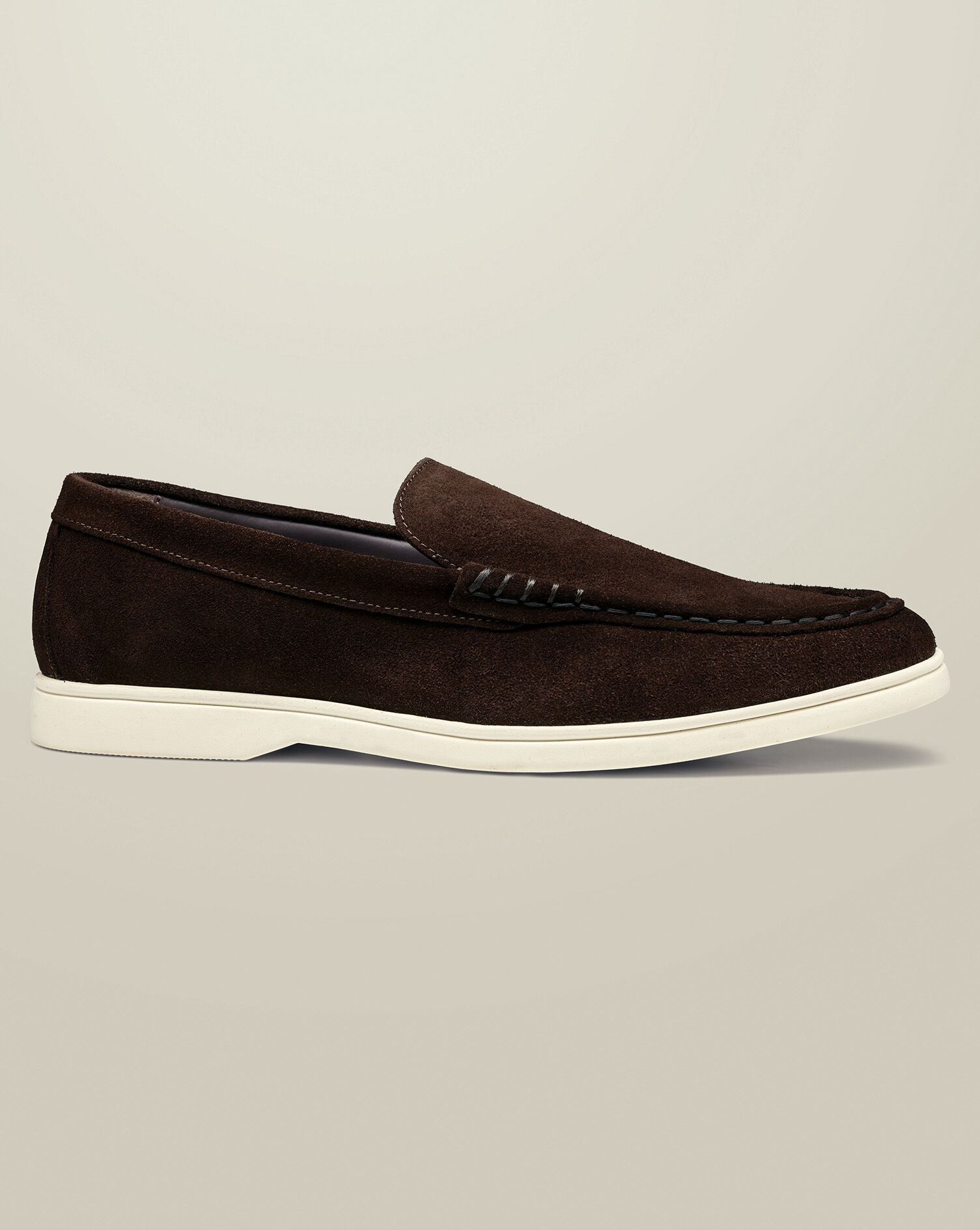Suede Slip On Loafers - Chocolate Brown