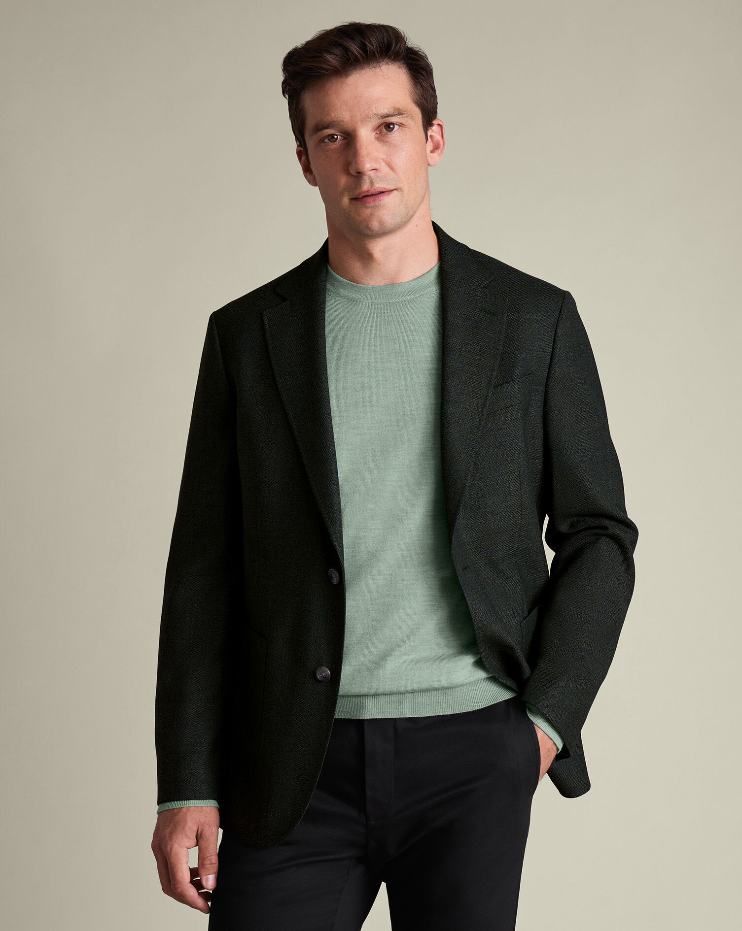 Luxury Italian Jacket - Forest Green