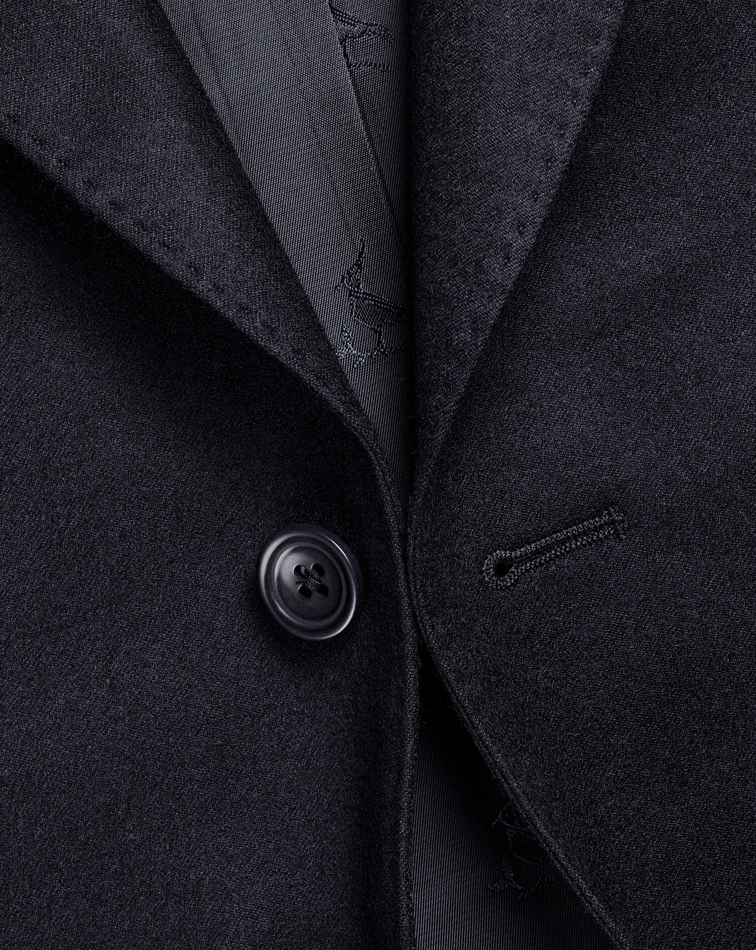 Flannel Italian Suit - Navy