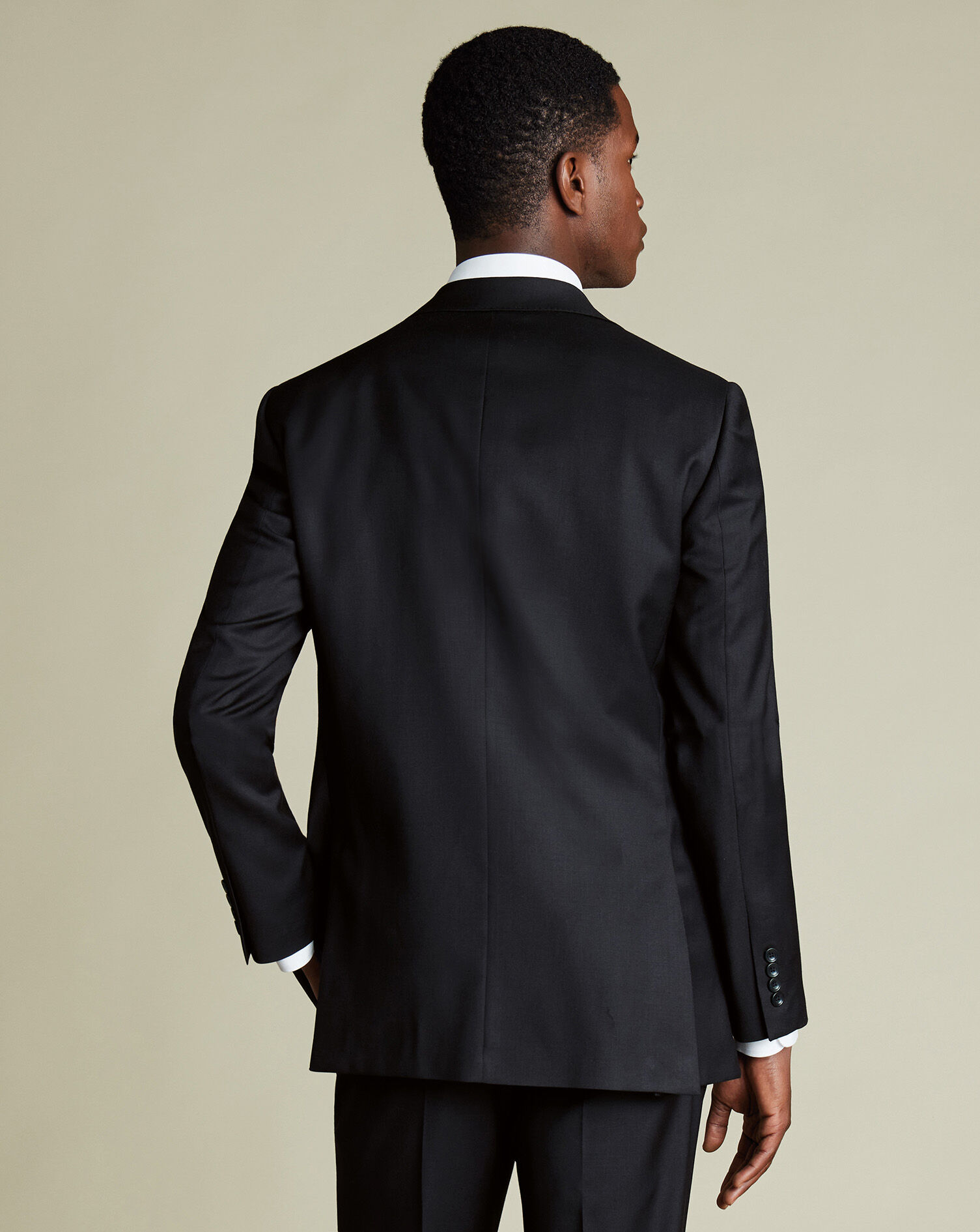 Natural Stretch Twill Suit - Black