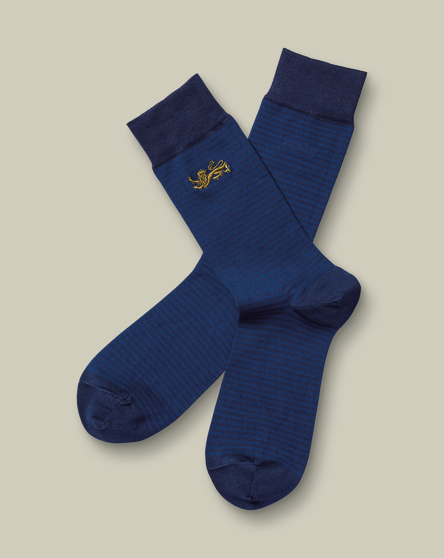 The Lions Stripe Socks - Royal Blue & Steel Blue