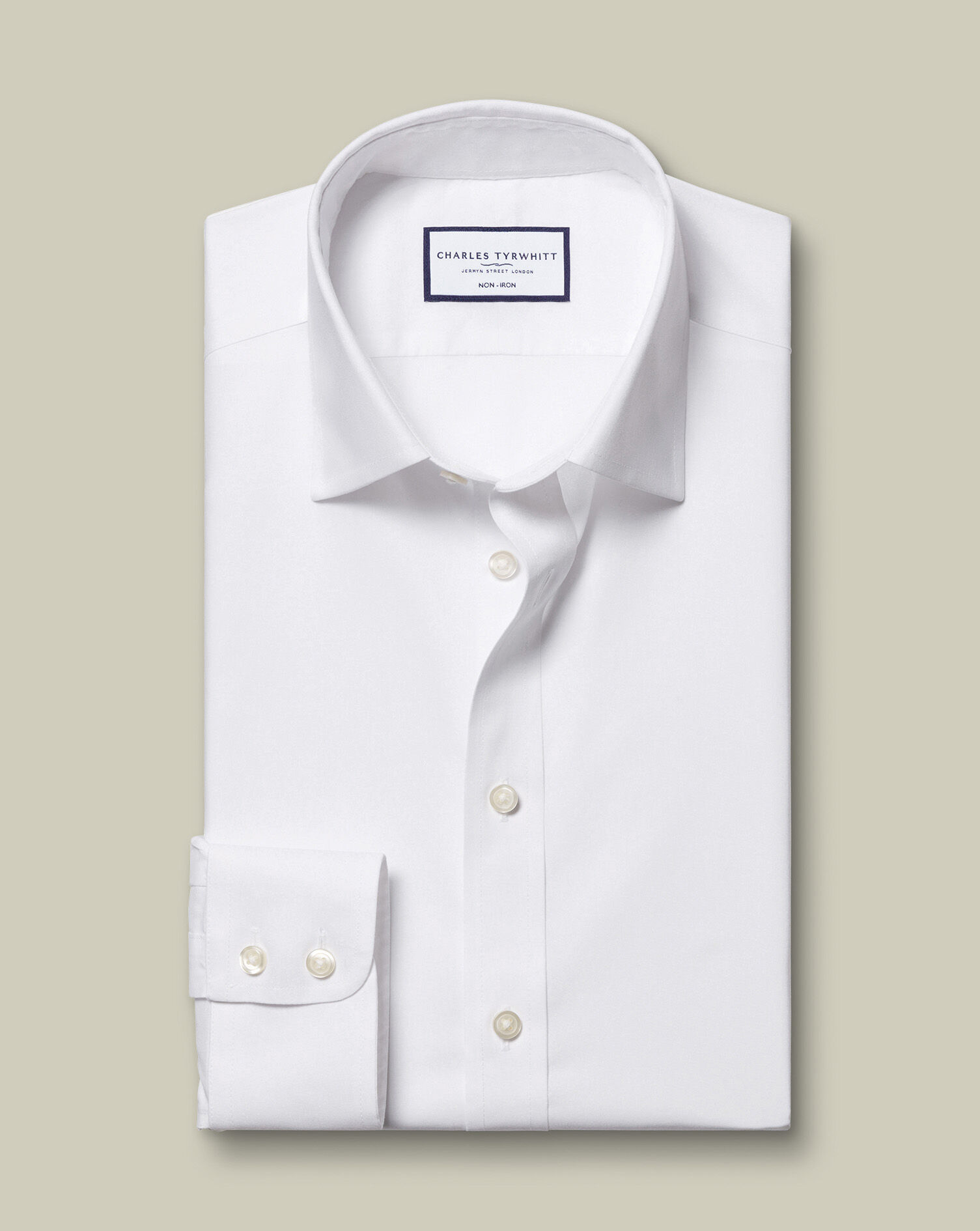 Non-Iron Poplin Shirt - White