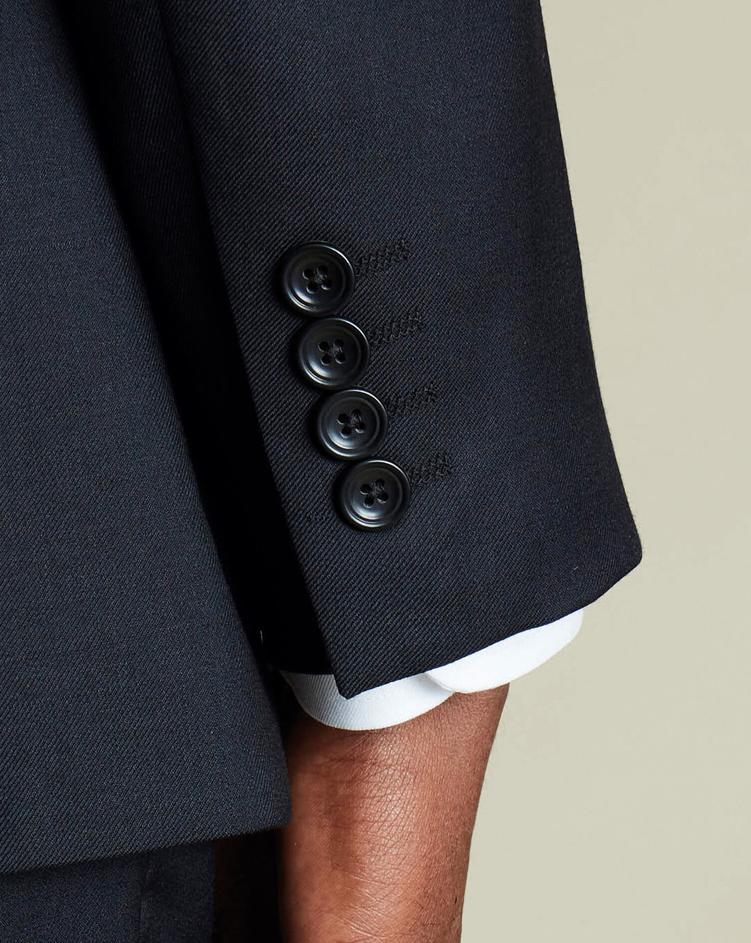 Natural Stretch Twill Suit - Navy