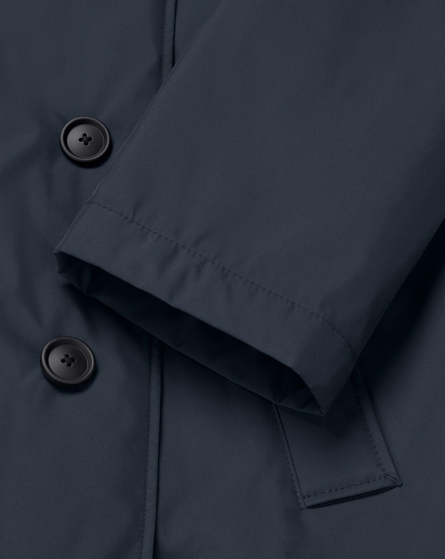 Padded Raincoat - Navy