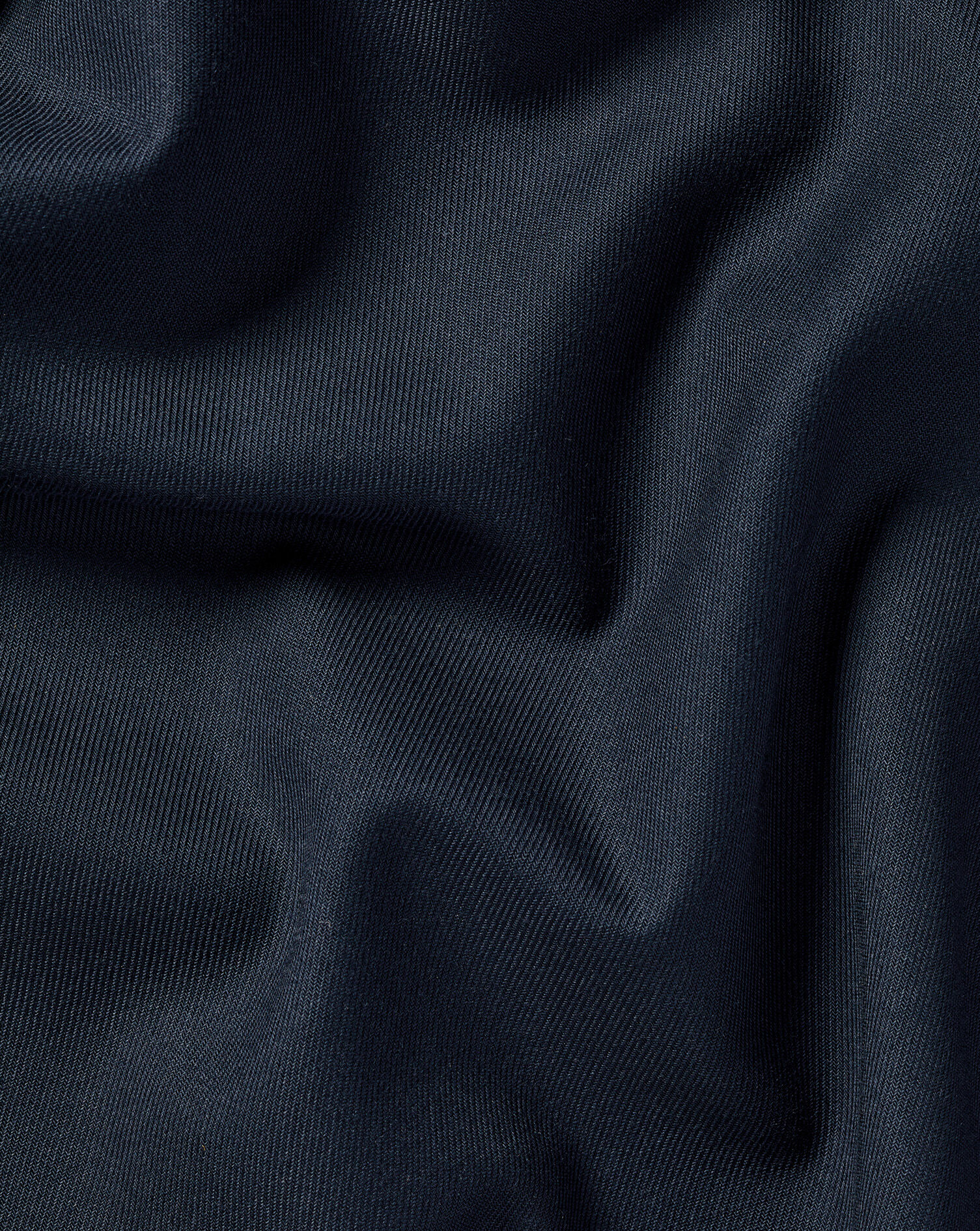 Non-Iron Stretch Printed Trim Shirt - Navy