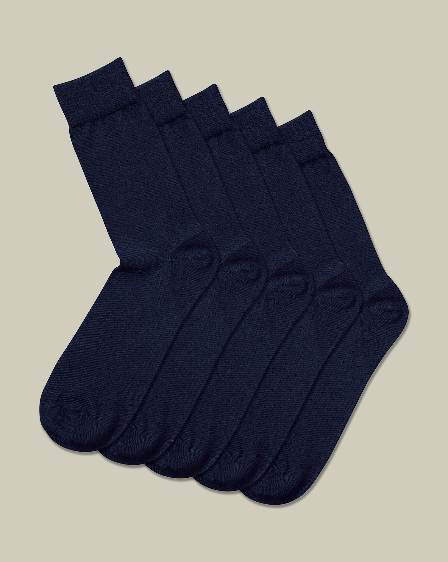 Cotton Rich 5 Pack Socks - Navy