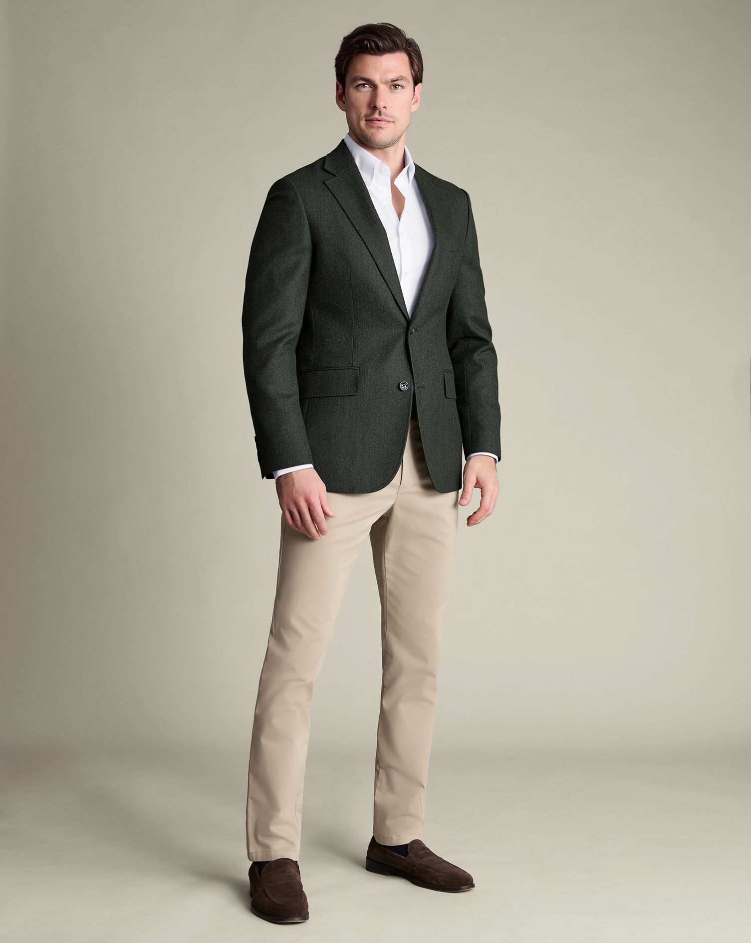 Wool Texture Jacket - Forest Green