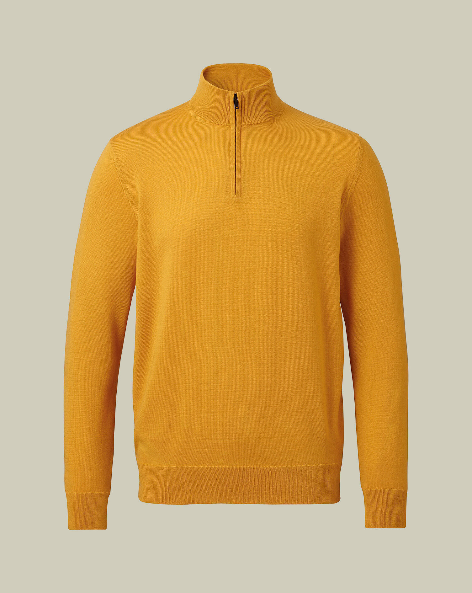 Merino Quarter Zip Sweater - Yellow
