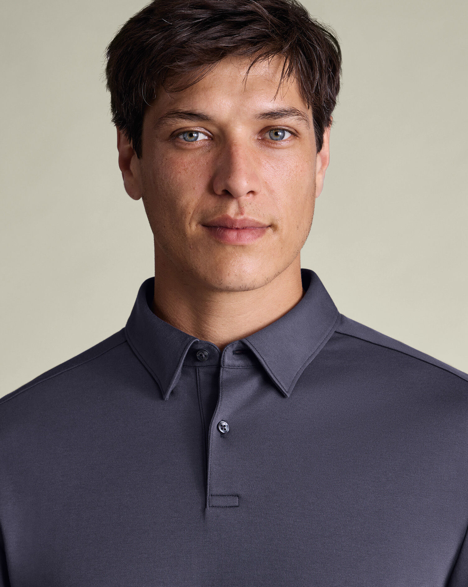 Dark Mauve Long Sleeve Smart Jersey Polo