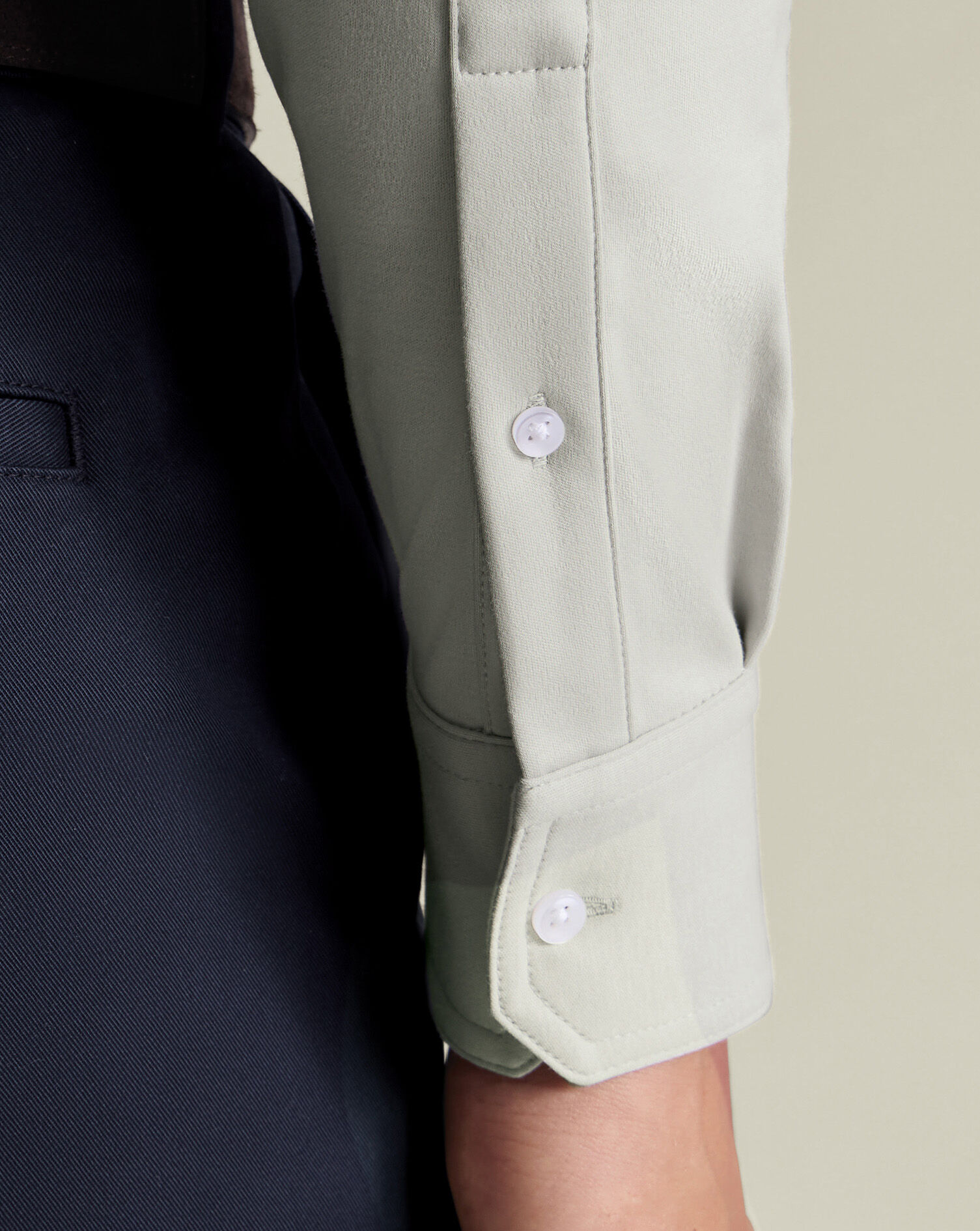 Long Sleeve Jersey Polo - Silver Grey