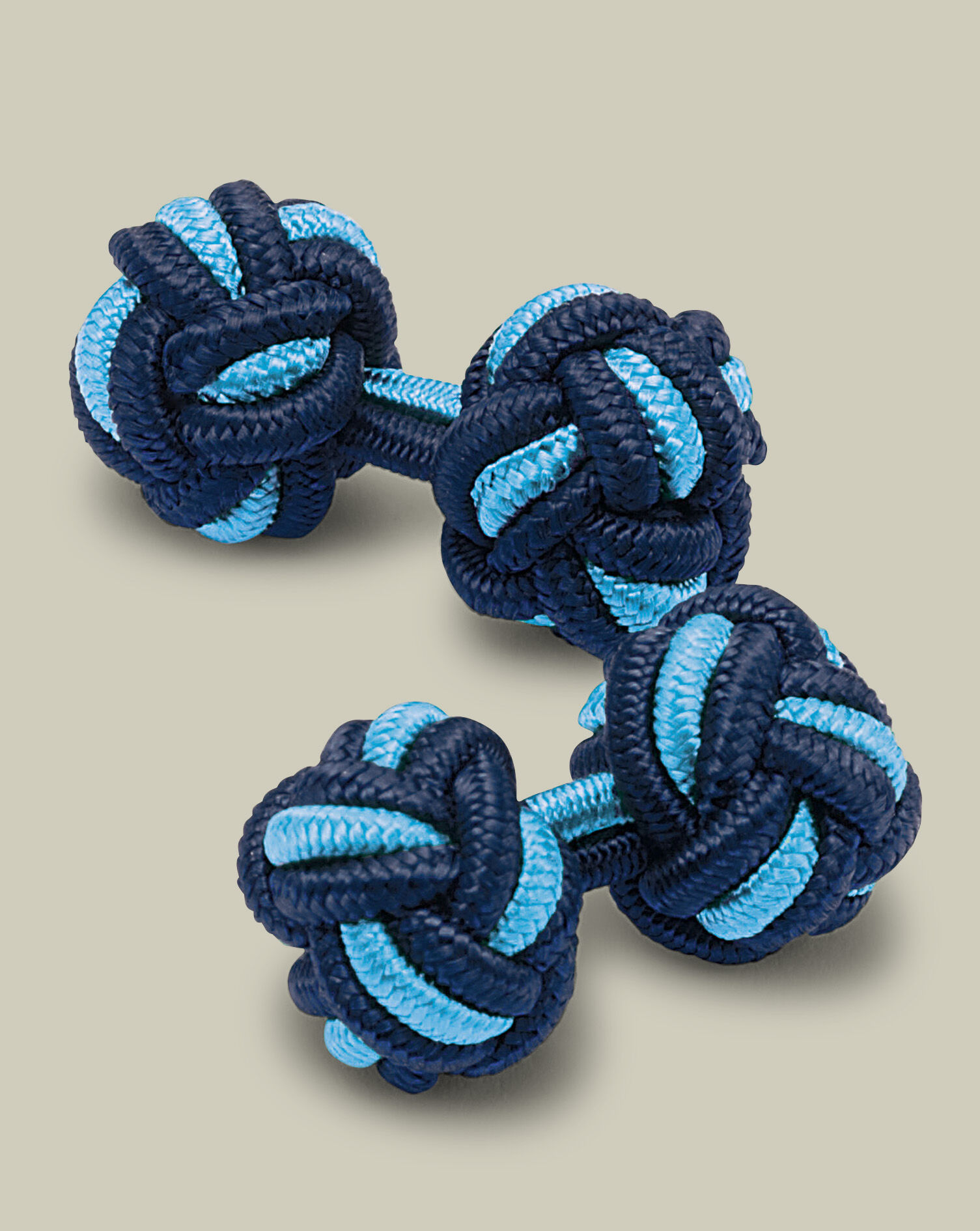 Knot Cufflinks - Indigo Blue & Light Blue