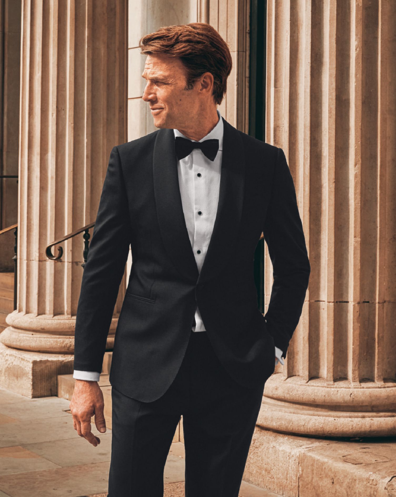 Shawl Lapel Tuxedo Jacket - Black
