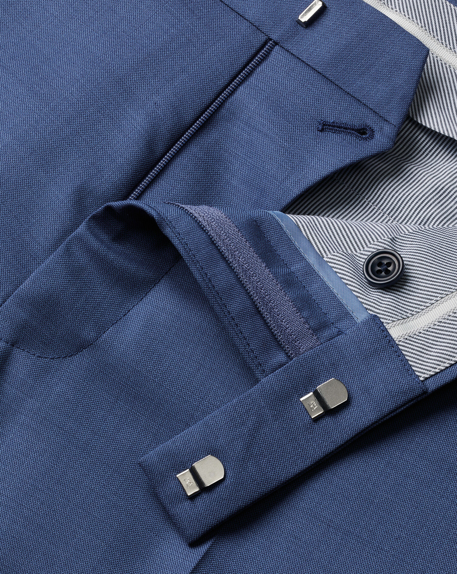 Ultimate Performance Sharkskin Suit Pants - Indigo Blue