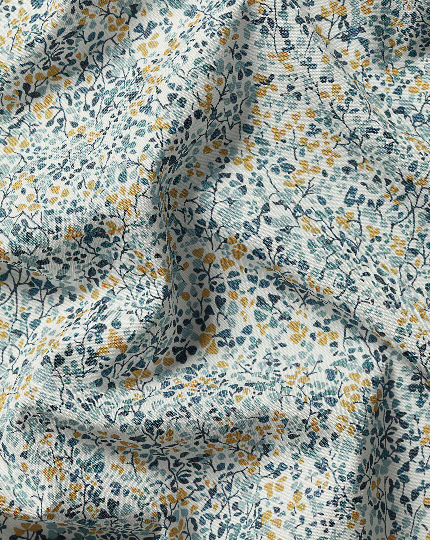 Made with Liberty Fabric Floral Shirt - Teal Green