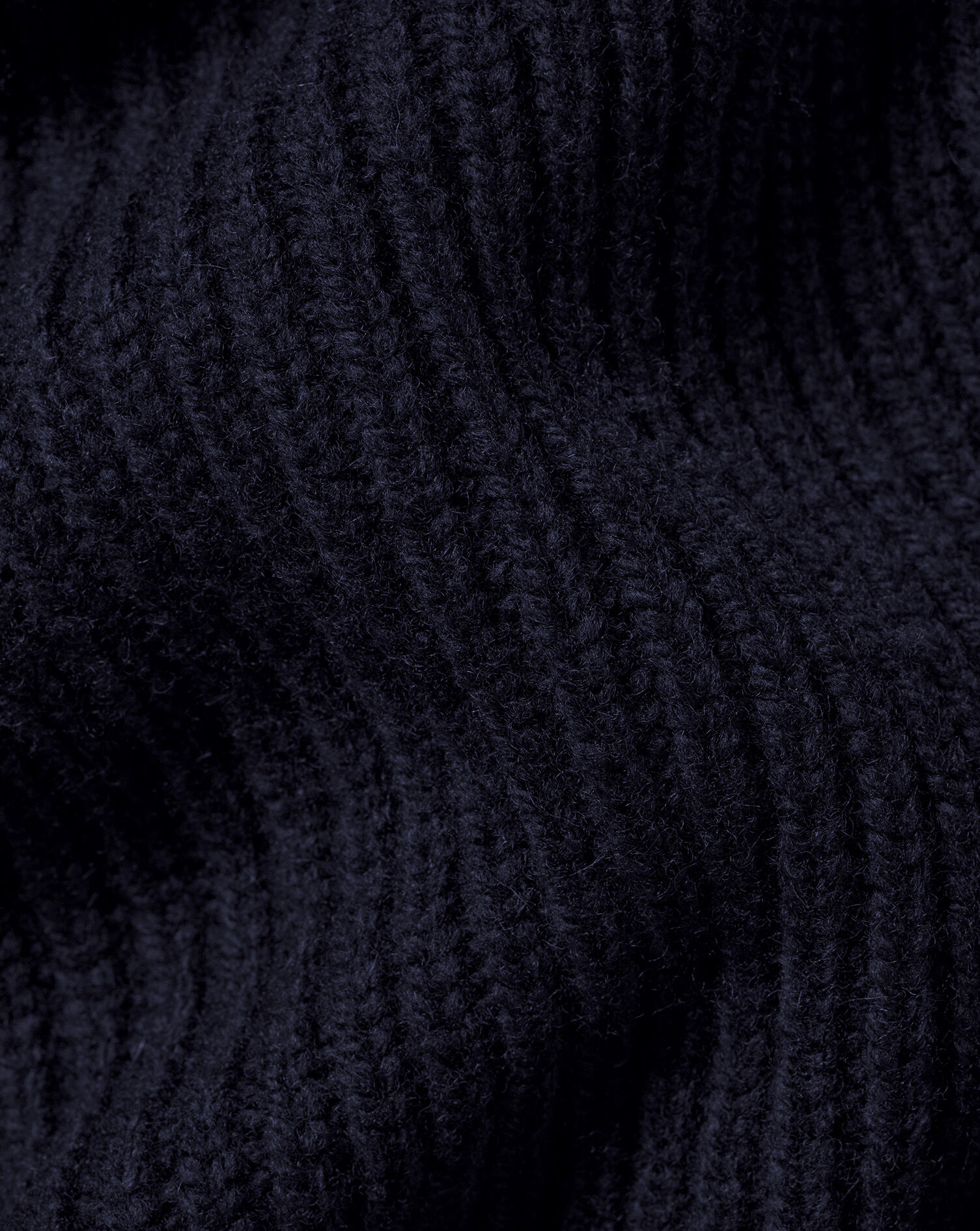 Merino Shawl Neck Chunky Cardigan - Navy