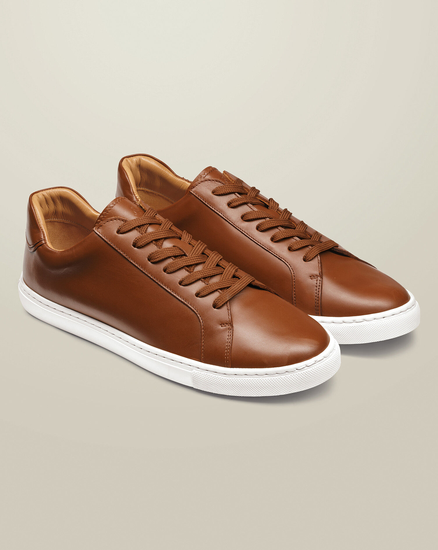 Leather Sneakers - Dark Tan