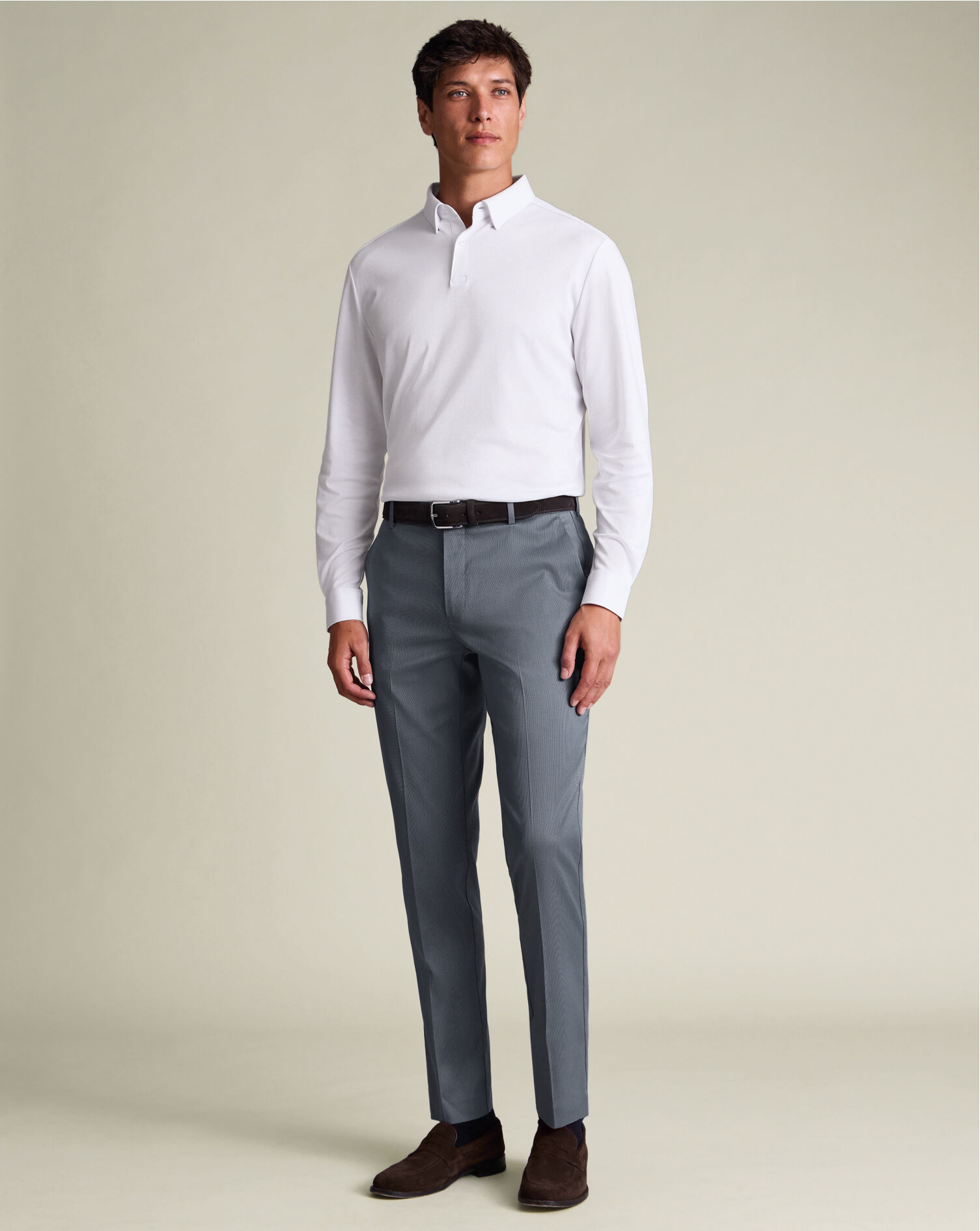Smart Texture Pants - Steel Blue