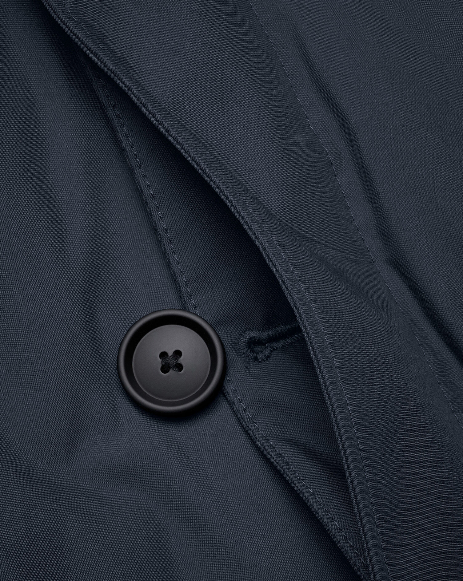 Padded Raincoat - Navy