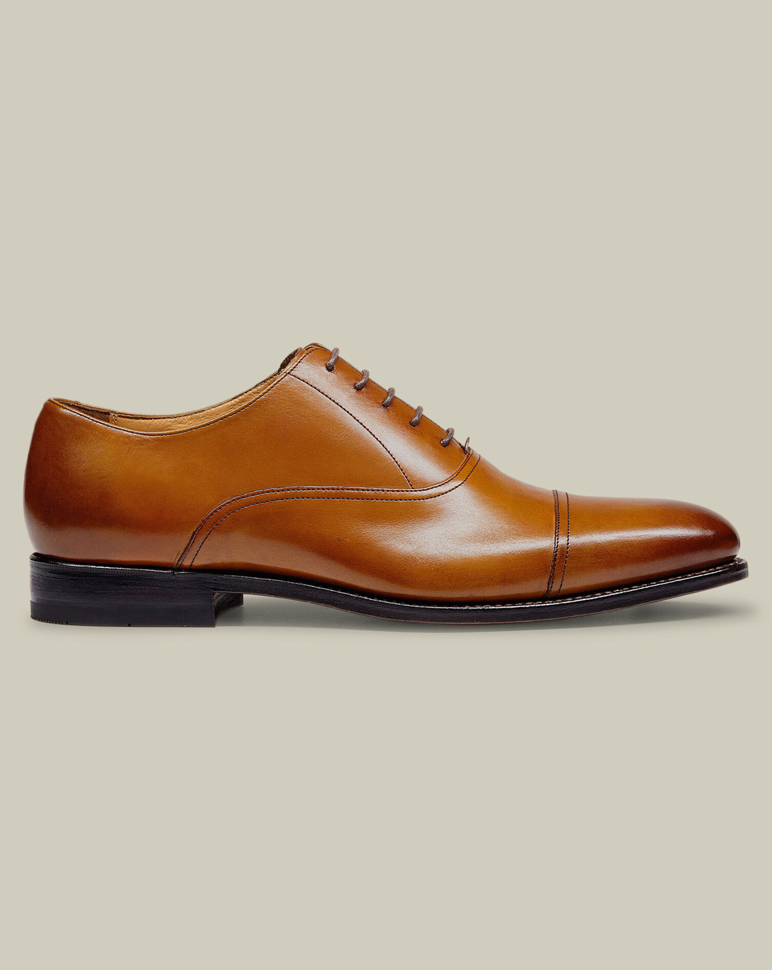 Leather Oxford Shoes - Tan