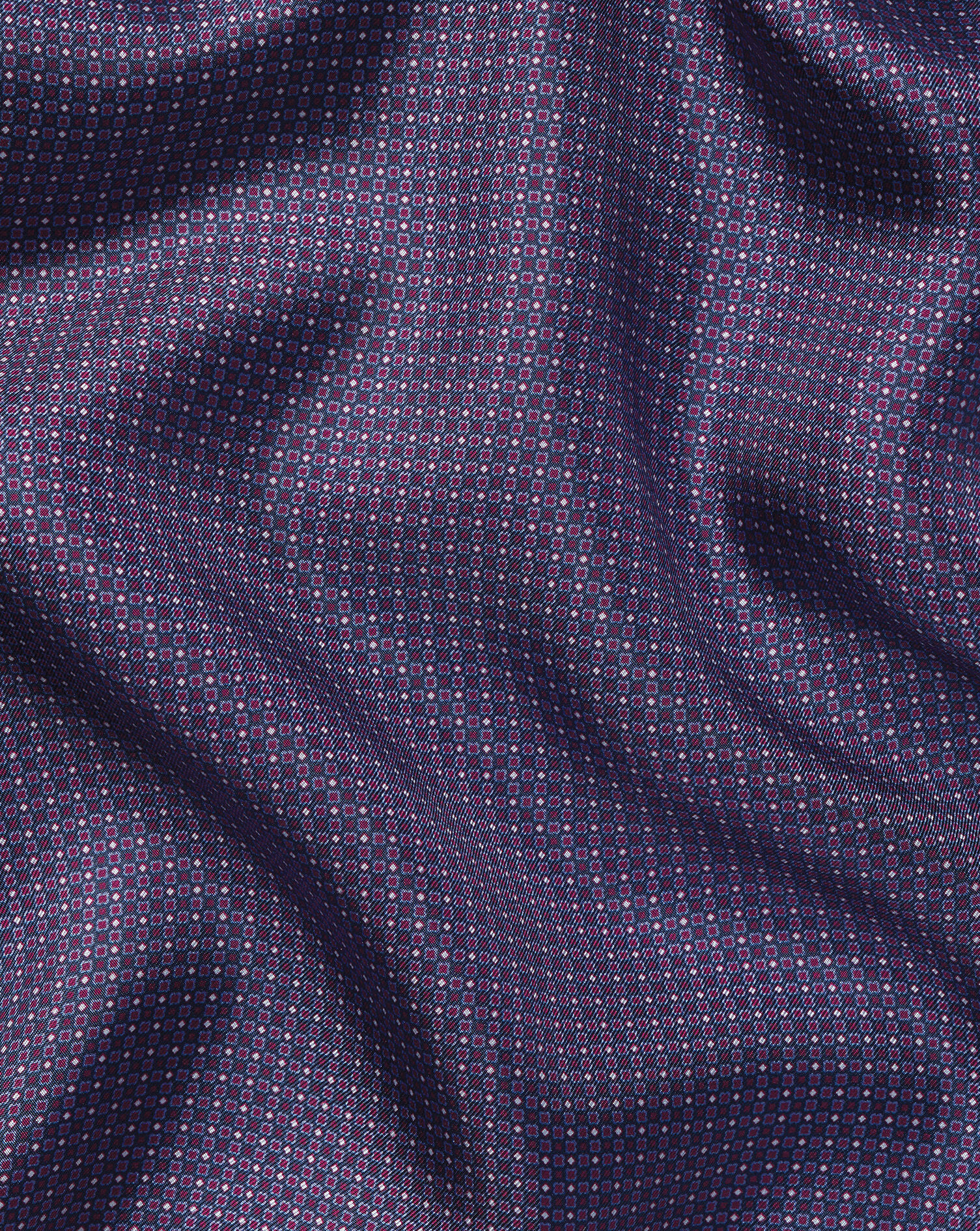 Silk Semi-Plain Pocket Square - Blue & Pink