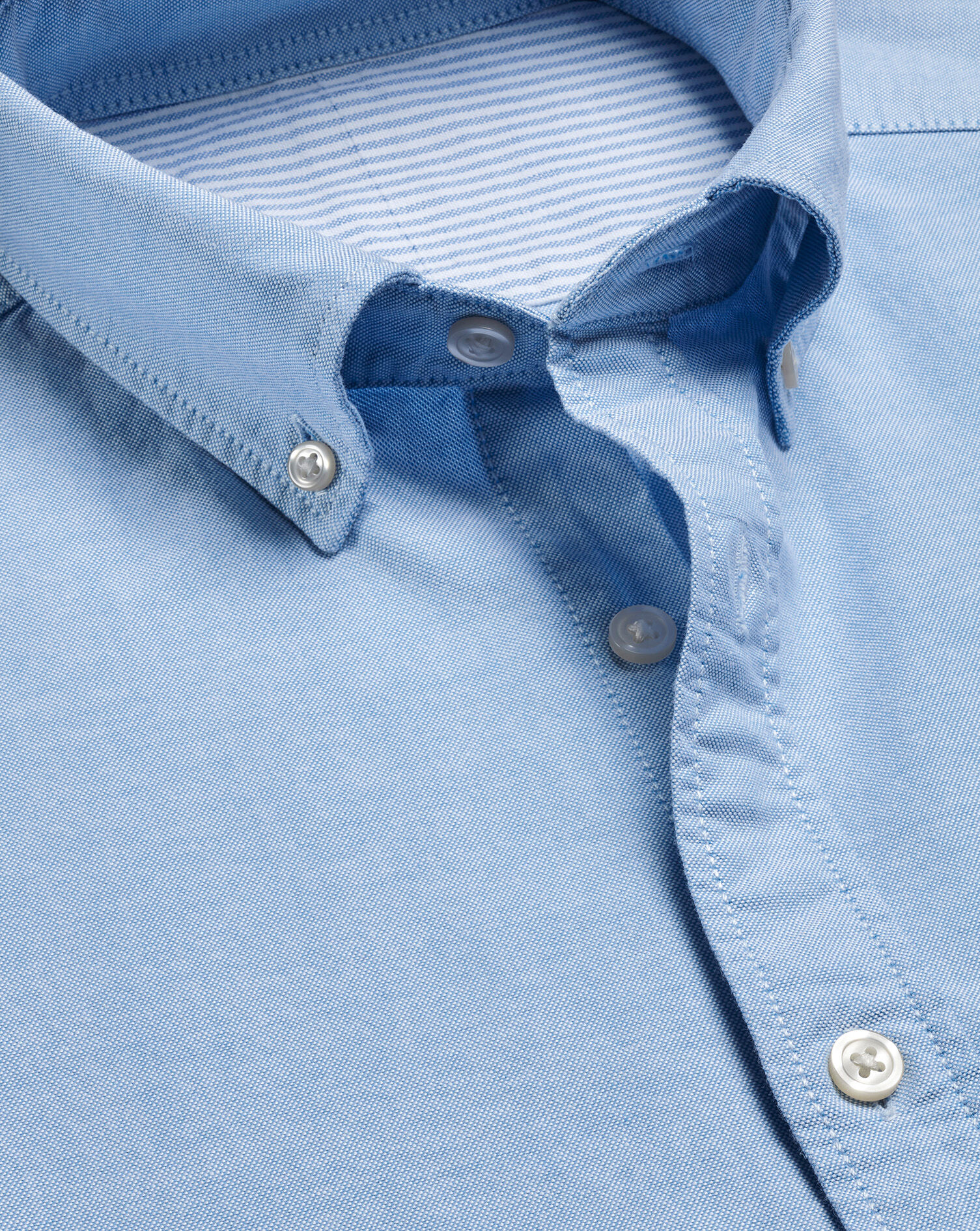 Stretch Washed Oxford Shirt - Sky Blue