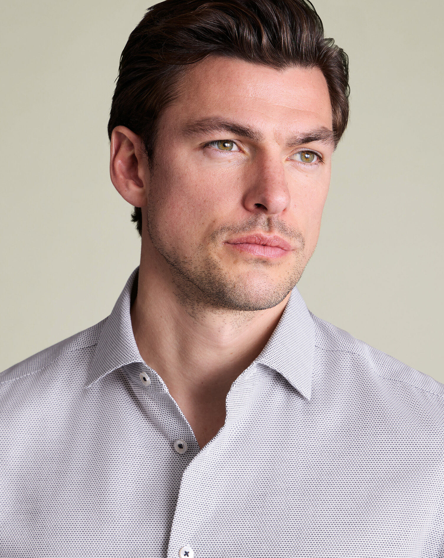 Non-Iron Stretch Texture Shirt - Dark Blue