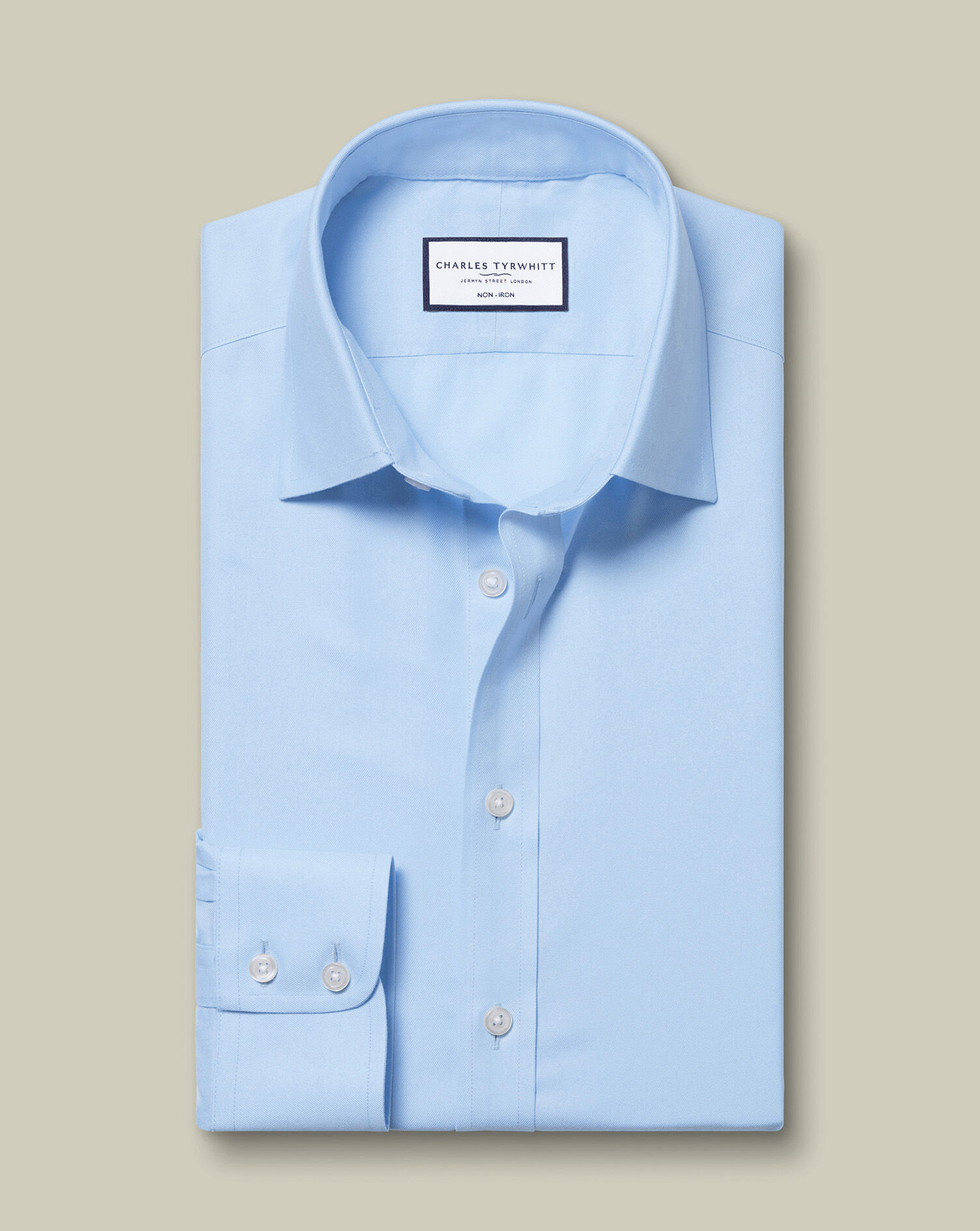 Non-Iron Twill Shirt - Sky Blue