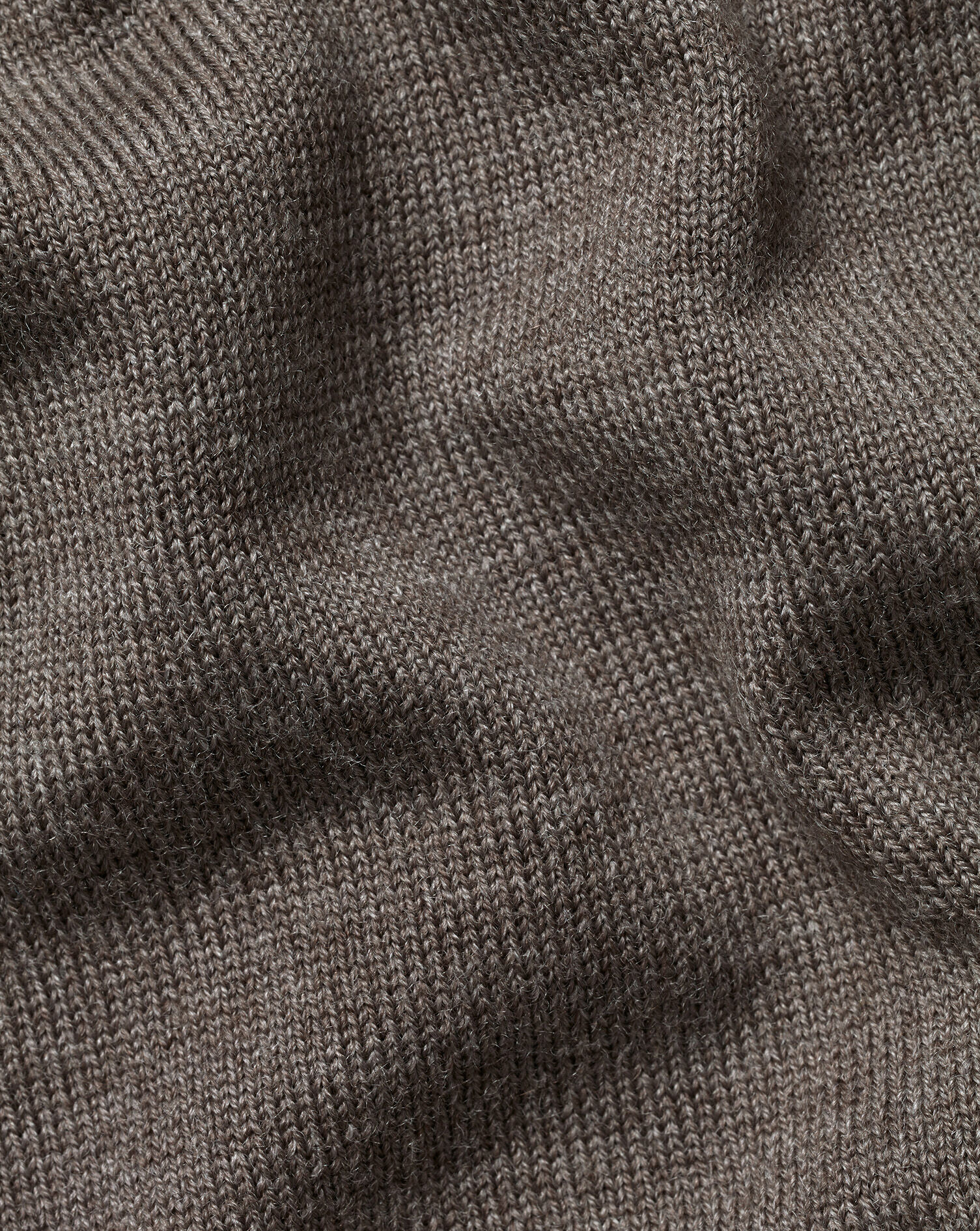 Pure Merino Knitted Polo - Mocha