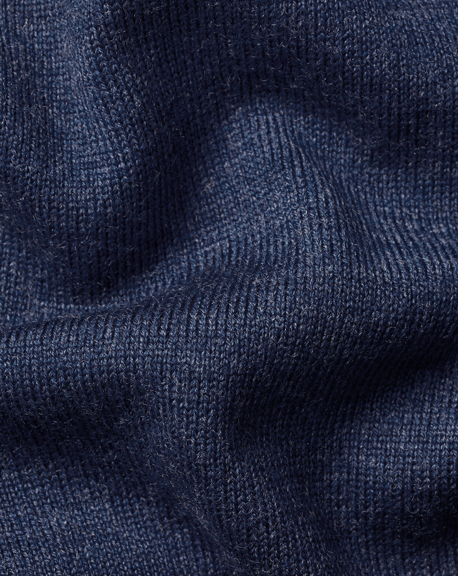Pure Merino Crew Neck Sweater - Ink Blue