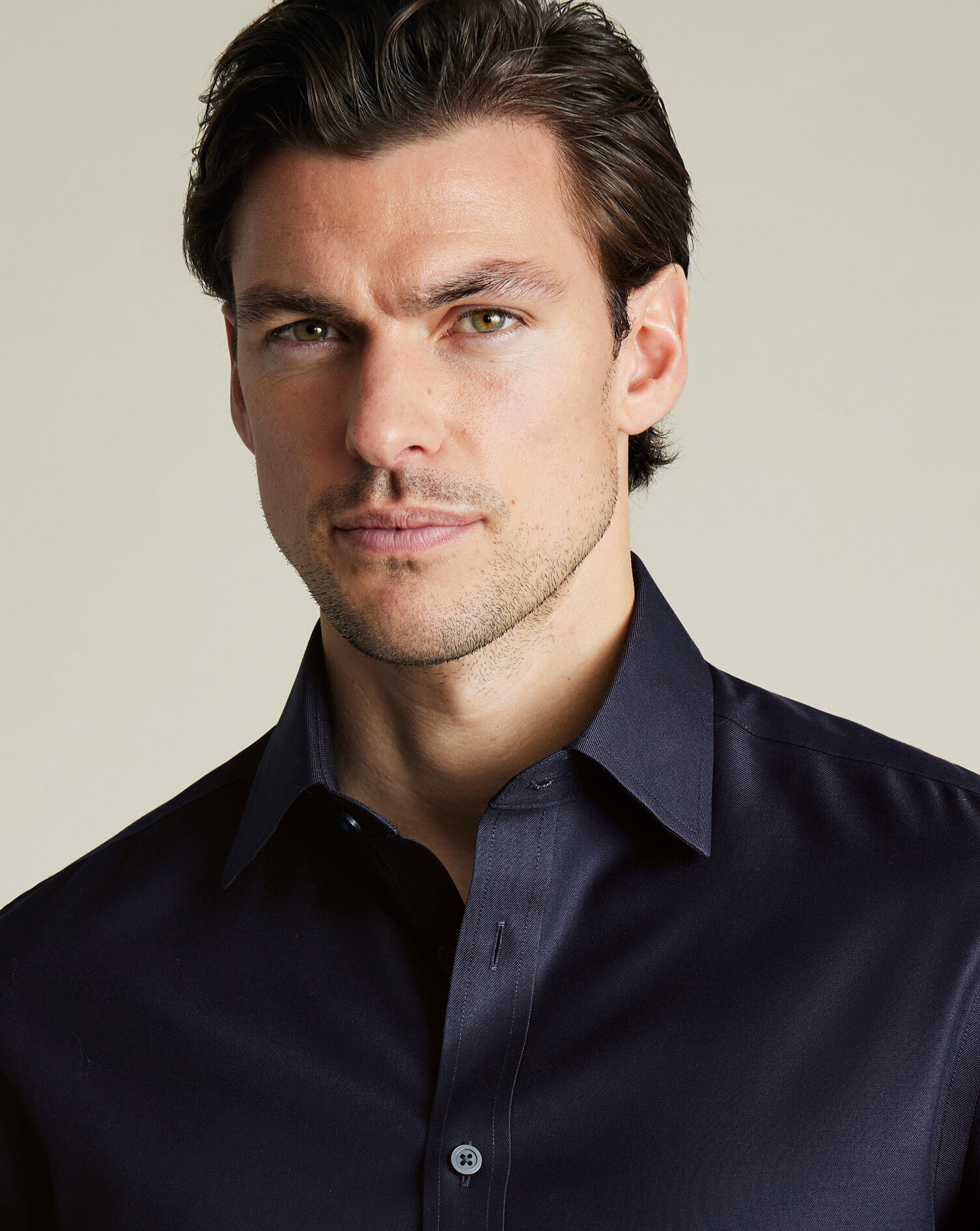 Non-Iron Twill Shirt - Navy