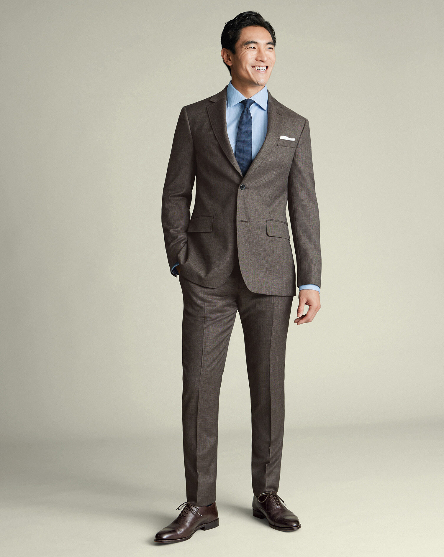 Luxury Italian Suit - Mocha