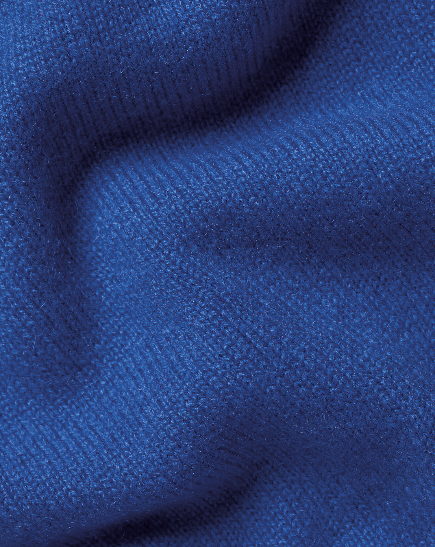 Cashmere Quarter Zip Sweater - Cobalt Blue