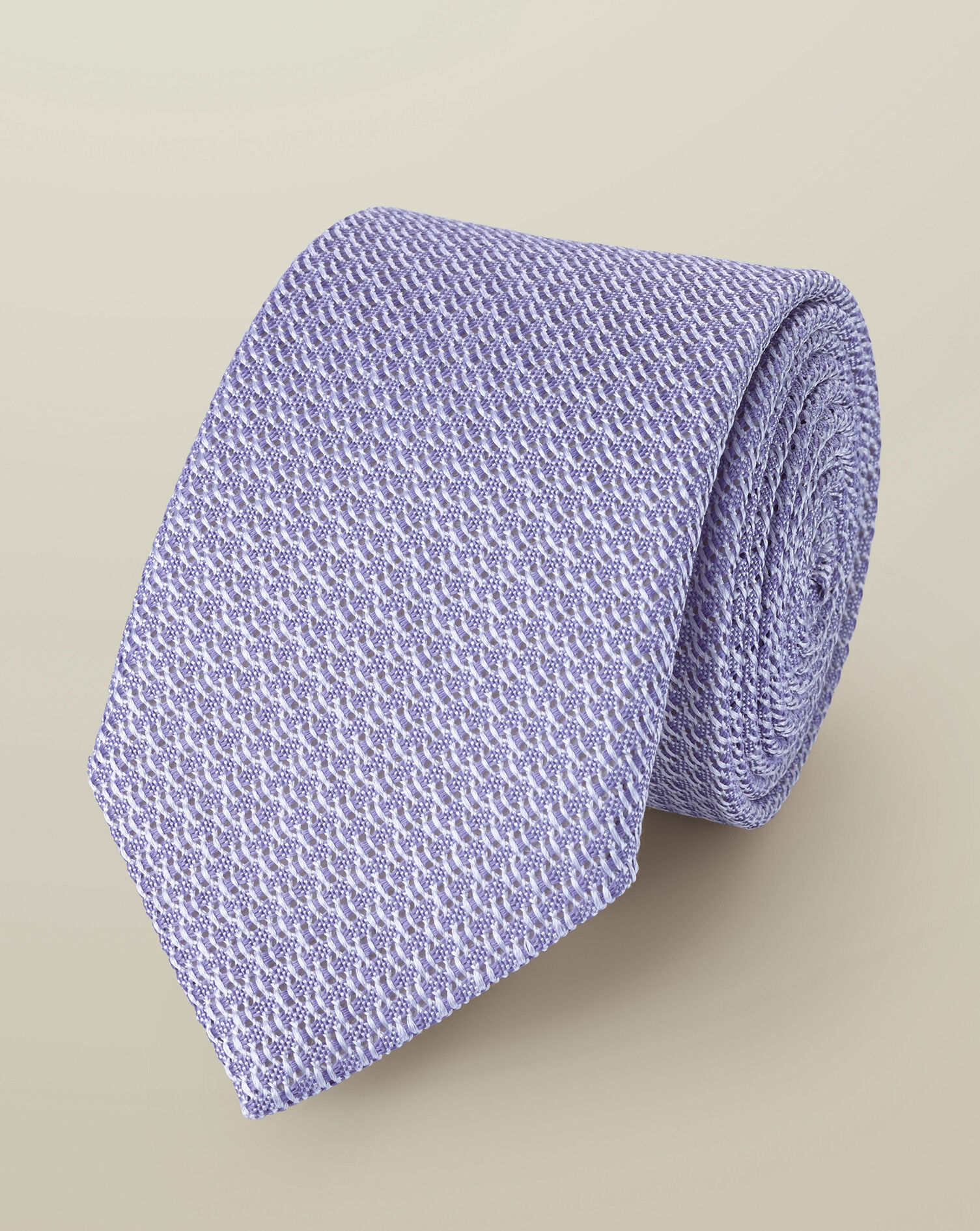 Silk Italian Grenadine Tie - Lilac