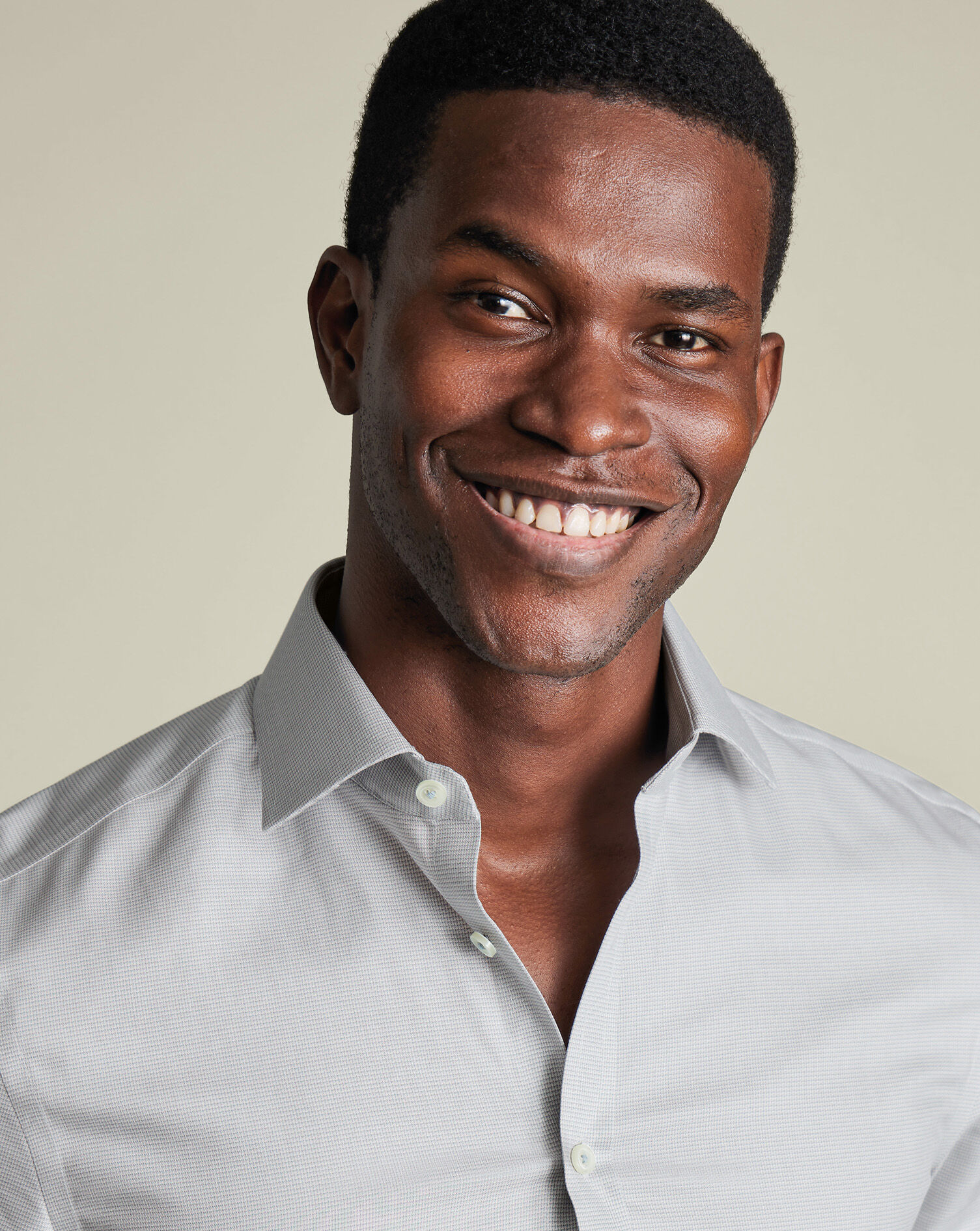 Non-Iron Westminster Weave Shirt - Silver Gray