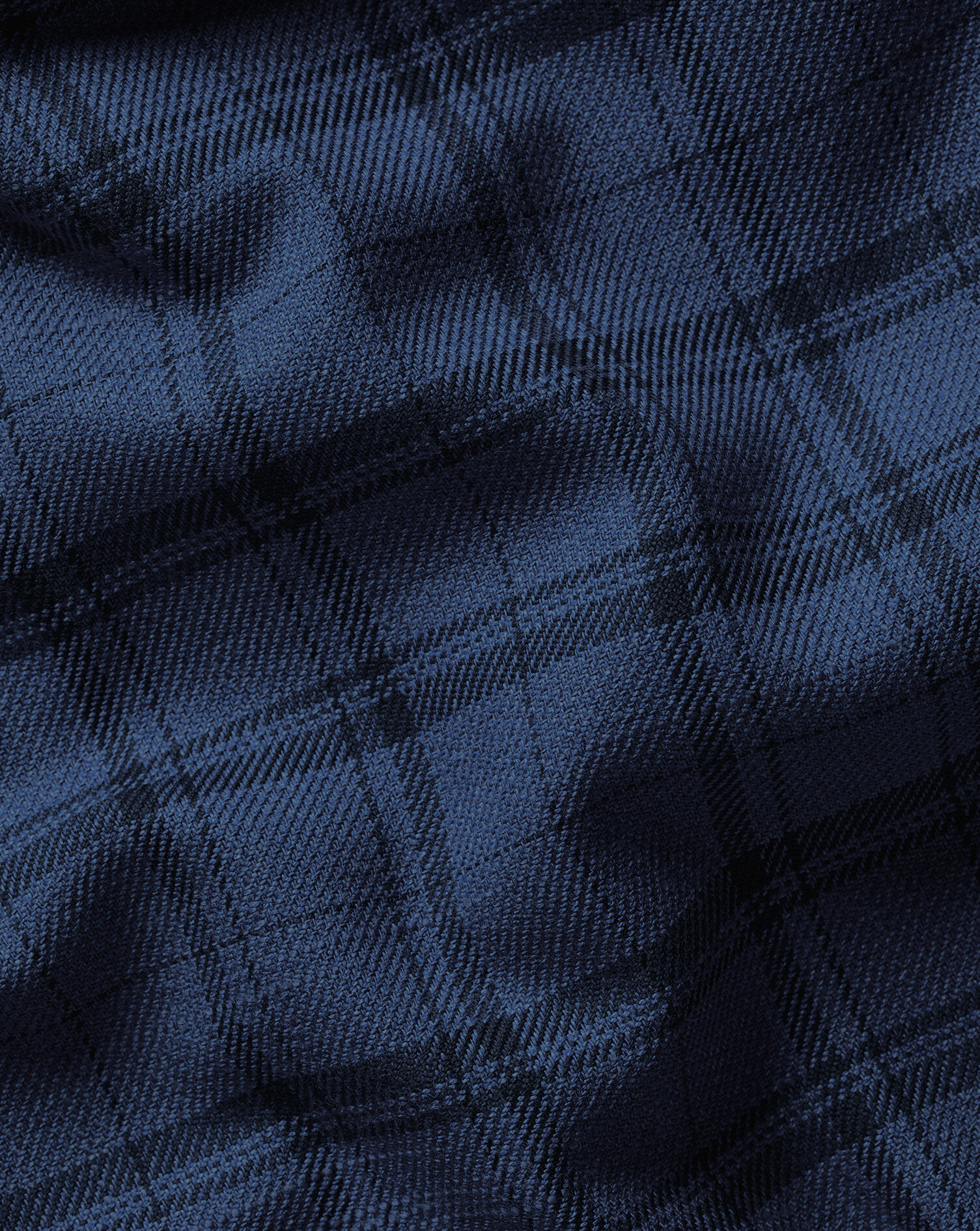 Twill Check Shirt - Denim Blue & Navy